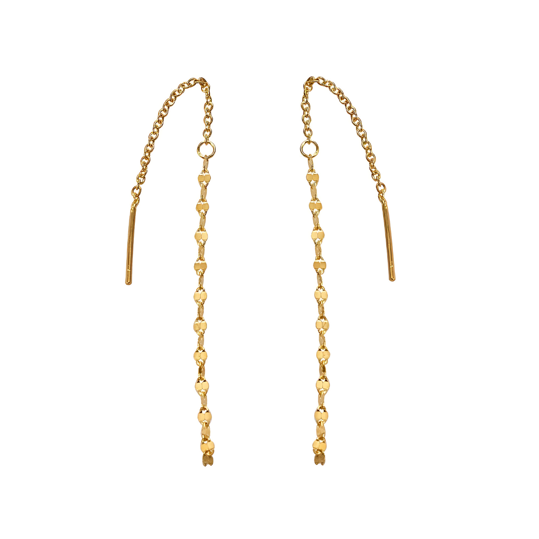 Minimalist Lip Chain Tassel Spiral Earrings for Women - Trendy Boho Chic Dangle Ear Jewelry | Perfect for Parties, Weddings & Everyday Wear | R0624