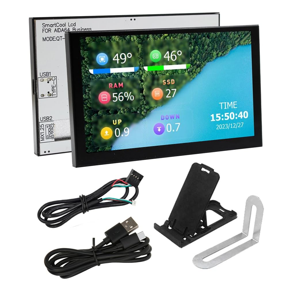 5 Inch IPS USB Portable Secondary Monitor for Laptop & PC - Dynamic Display Sub-Screen for Enhanced Productivity, Gaming, and Multitasking