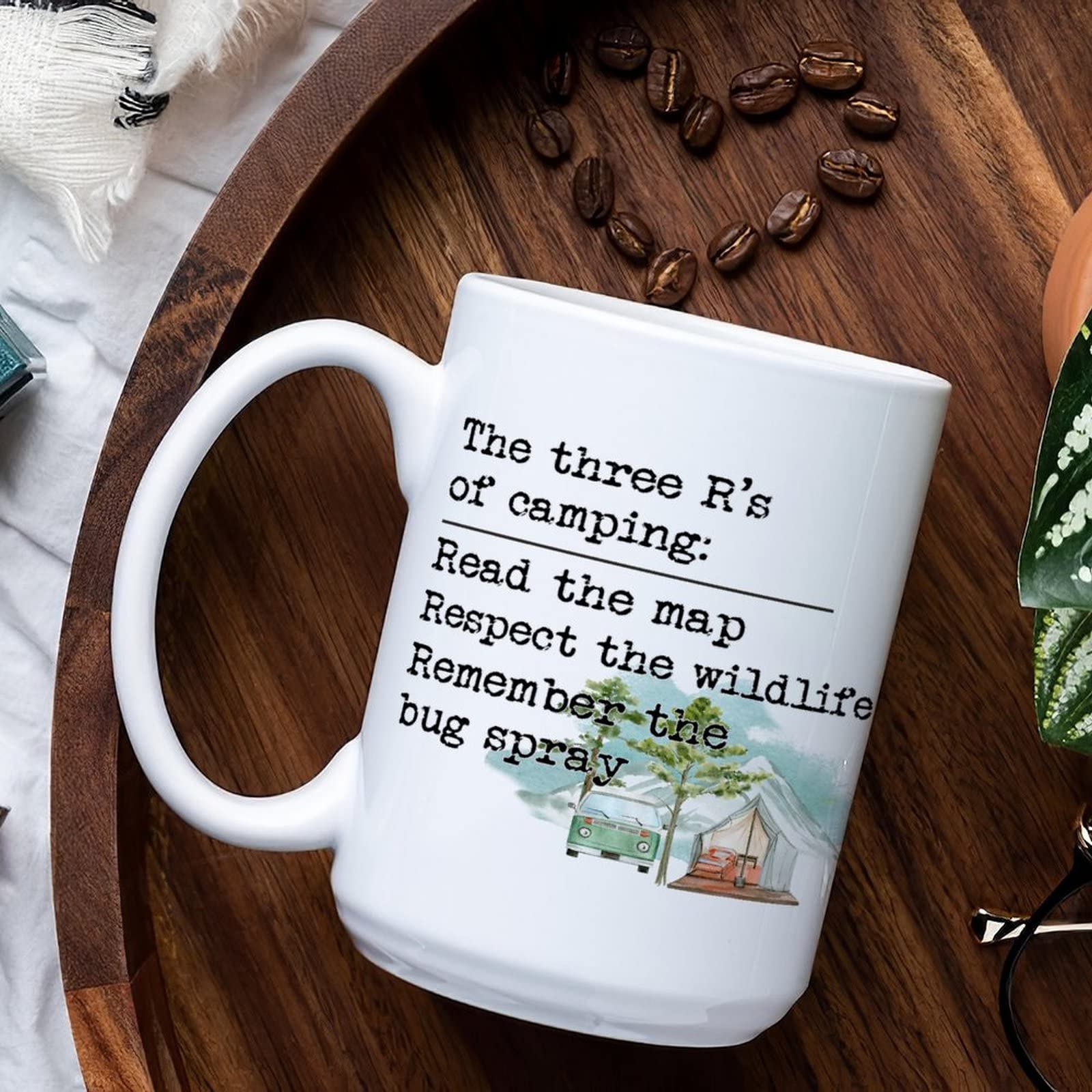 15oz Inspirational Coffee Mug - Camping Quote Gift for Women | Birthday Present & Daily Use