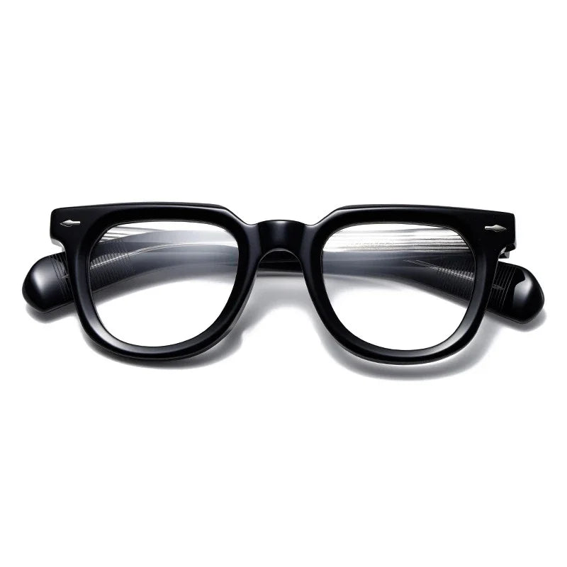 Aror Unisex Full Rim Square Thick Acetate Eyeglasses 14747 - Stylish & Durable Glasses for Men & Women - Perfect for Reading, Work, and Fashion Accessories