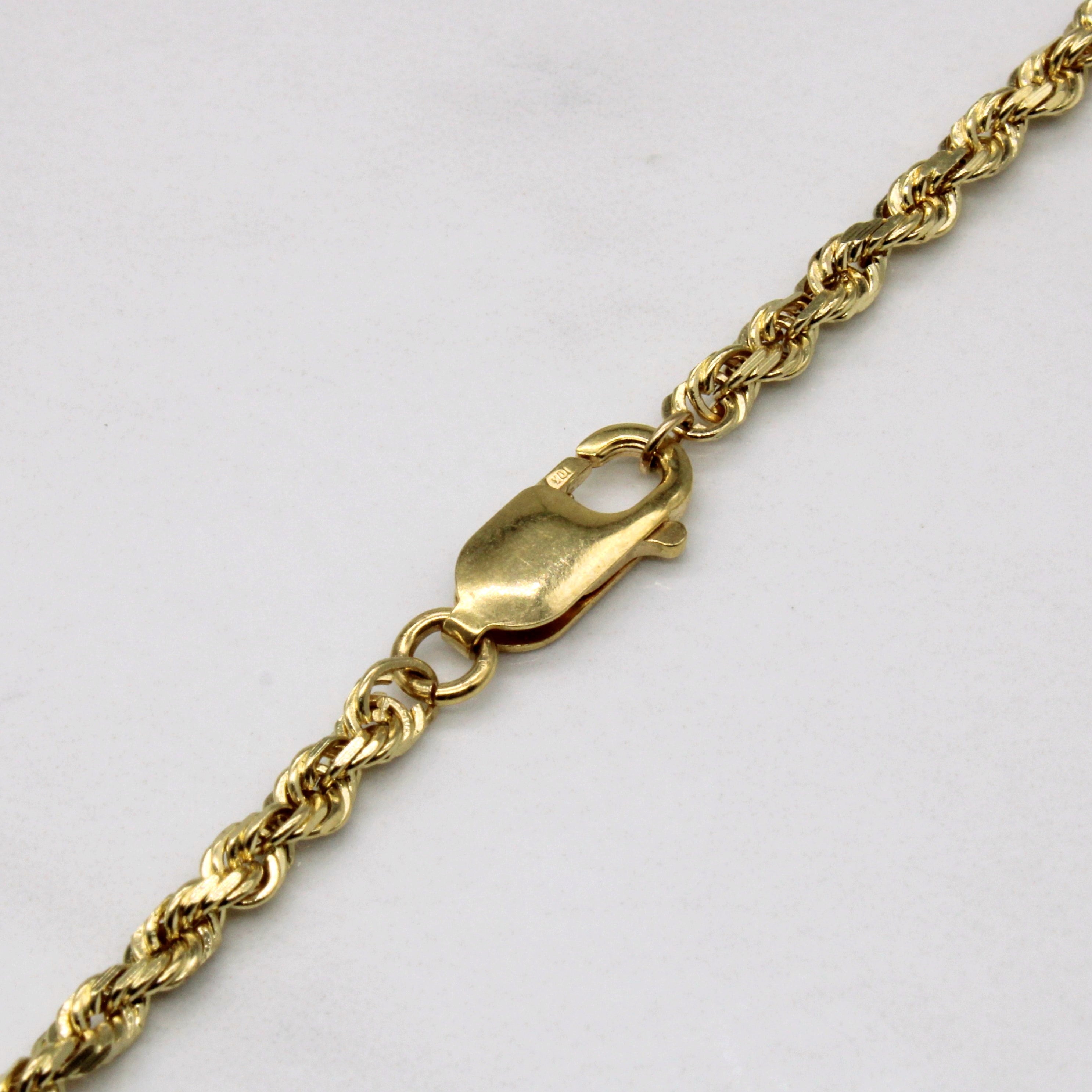 10K Yellow Gold Rope Chain Necklace 24 Inch - Elegant Dainty Jewelry for Women, Perfect for Layering, Everyday Wear & Special Occasions