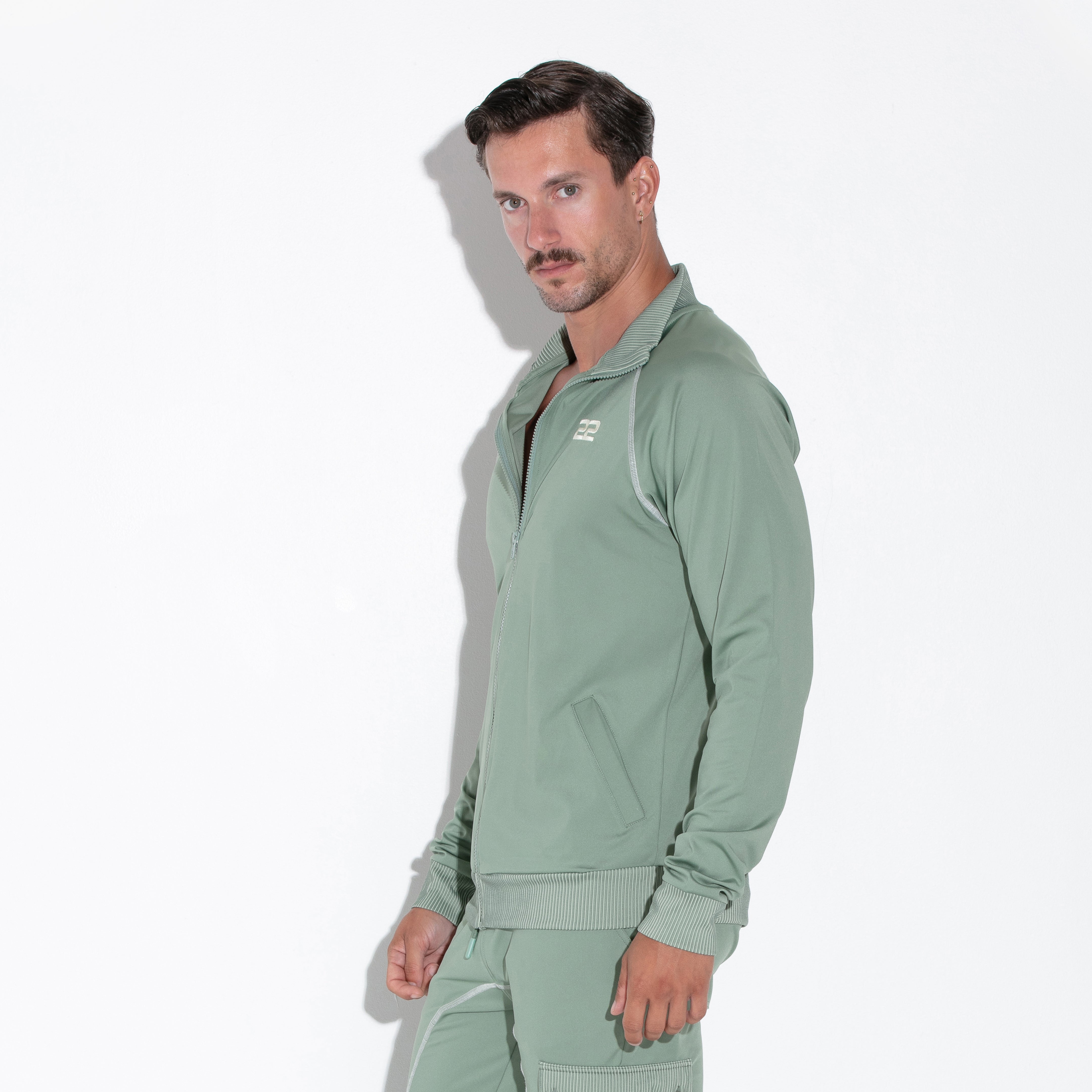 Code 22 Reflex Track Jacket 9740 - Lightweight Green Running Windbreaker for Men & Women - Perfect for Jogging, Gym Workouts & Outdoor Sports