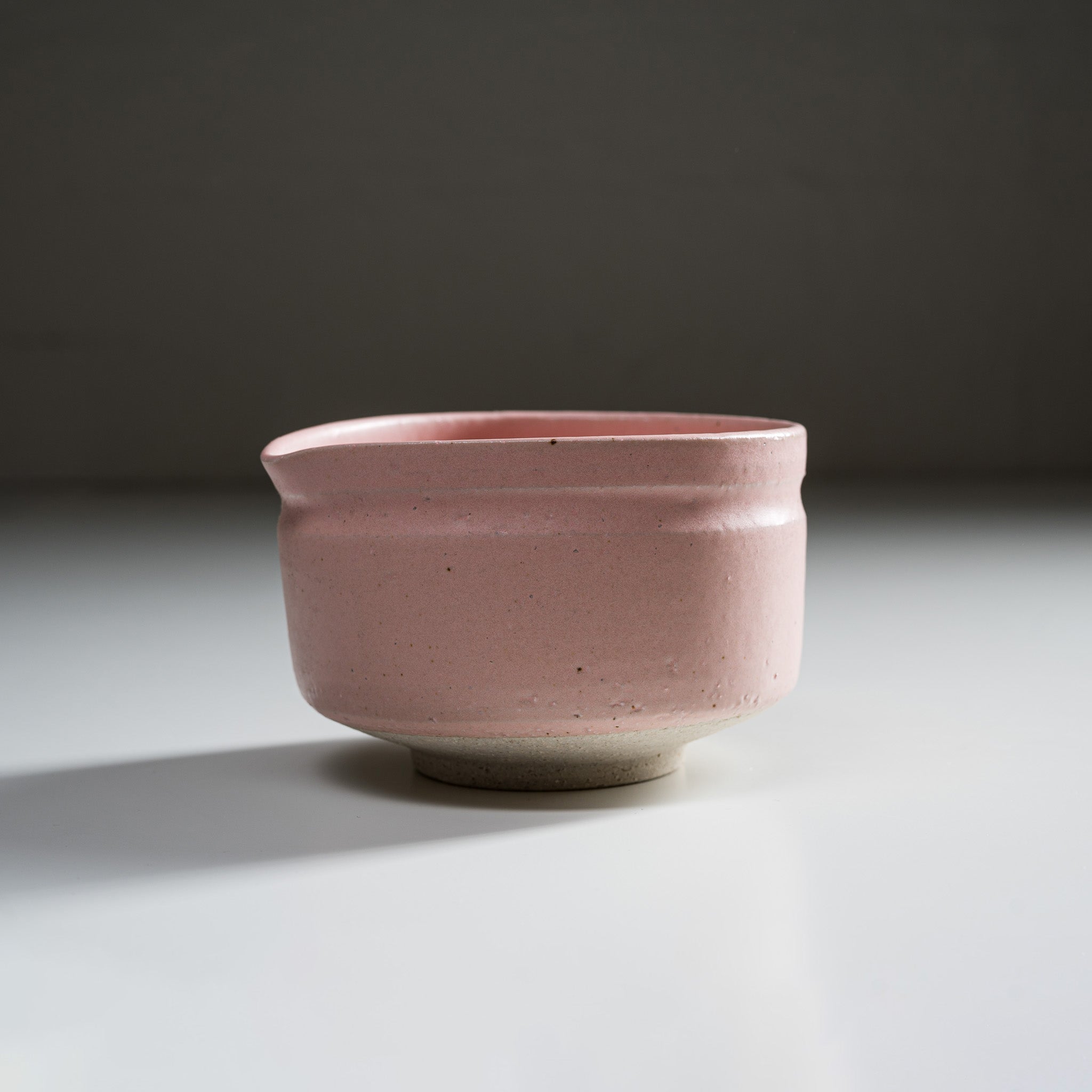 Premium Matcha Bowl with Spout - Matte Pink Ceramic Tea Cup for Japanese Tea Ceremony | Traditional Chawan for Whisking Matcha Powder | Perfect for Home, Cafe & Zen Meditation