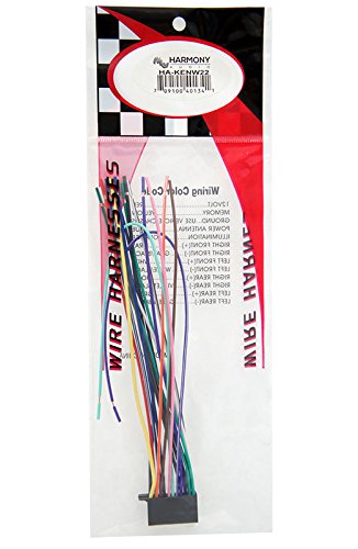 Kenwood DNX-5160 Replacement Wire Harness - Harmony Audio Aftermarket Stereo Radio Receiver Compatible - Perfect for Car Audio System Upgrades & DIY Installations
