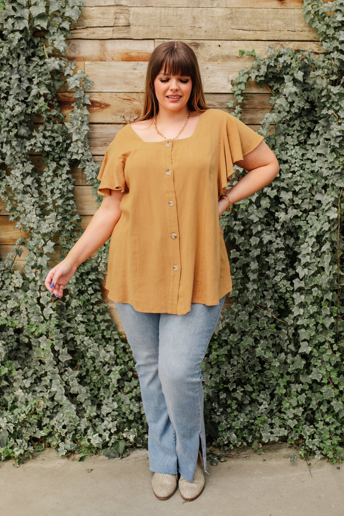 Envy Me Women's Fashion Top in Taupe - Chic Casual Blouse for Work, Date Night & Everyday Wear