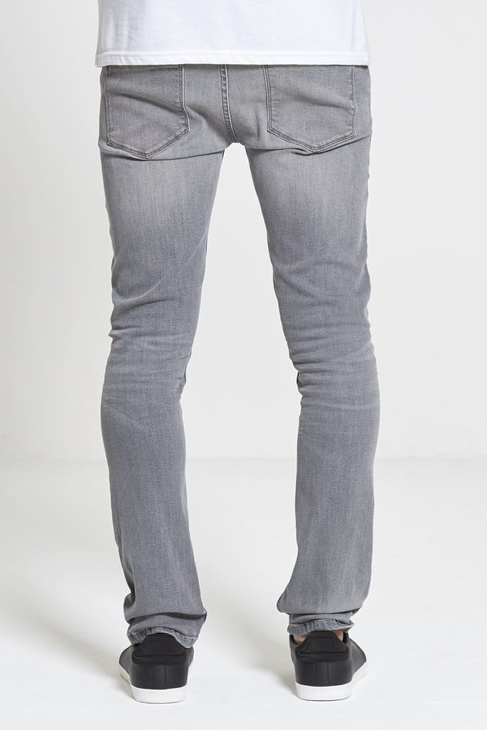 DML ACE Slim Stretch Jeans for Men - Light Grey Wash Comfortable Denim Pants | Perfect for Casual Wear, Office & Night Out