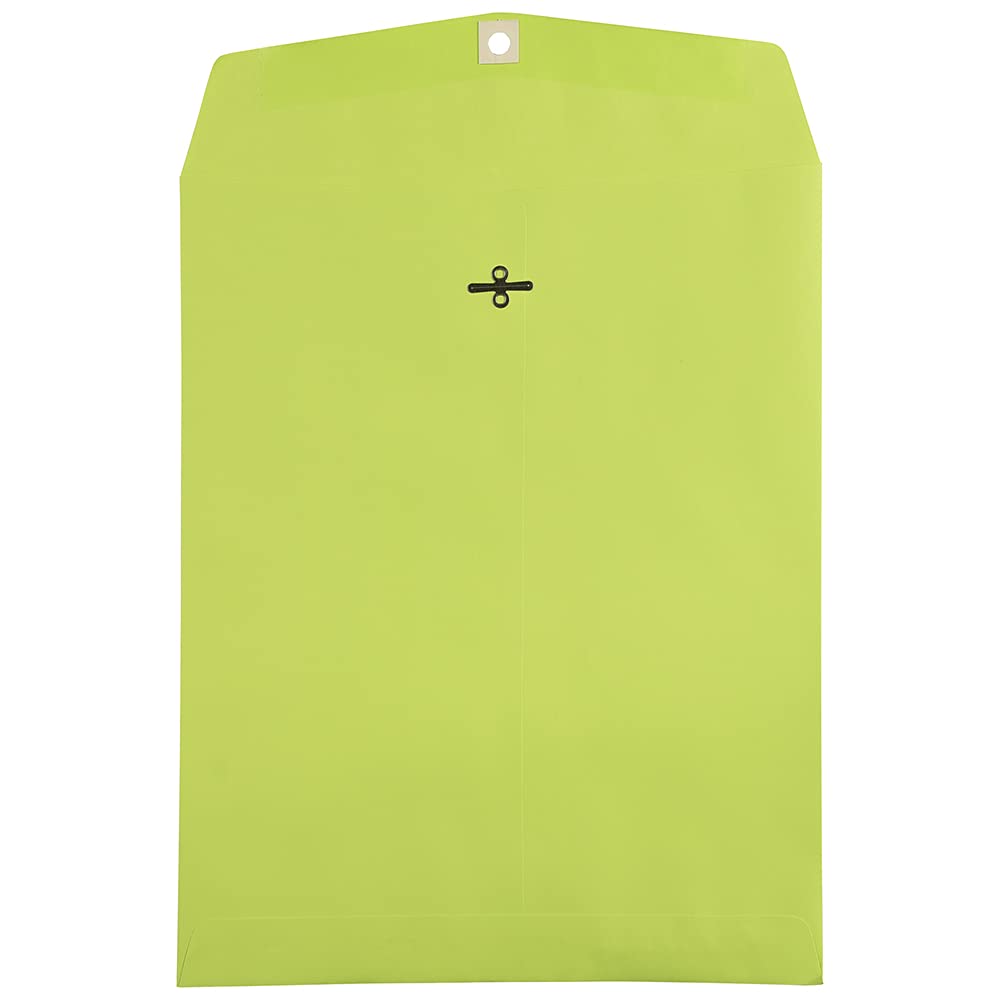 JAM PAPER 10 x 13 Inch Colored Catalog Envelopes with Clasp Closure - Ultra Lime Green - Bulk Pack of 500 - Perfect for Business Mailings, Marketing Materials, and Office Organization