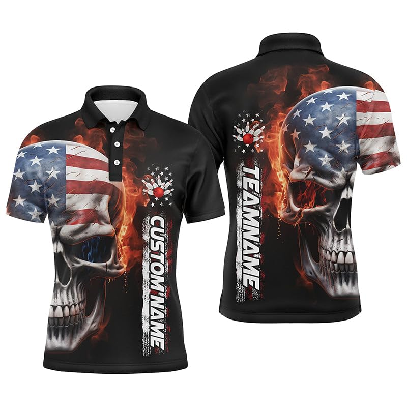 Custom Blue Thunder Lightning Bowling Team Shirts for Men - Personalized Team Name Jerseys | Perfect for Bowling Leagues, Tournaments & Group Events