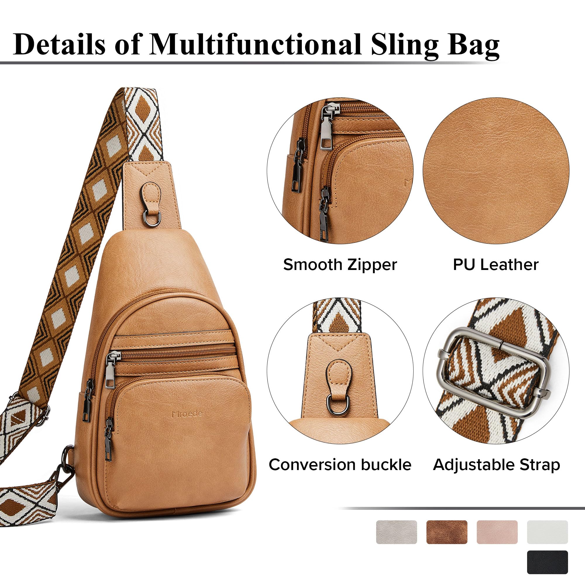 Women's Sling Bag Crossbody Purse for Travel & Shopping