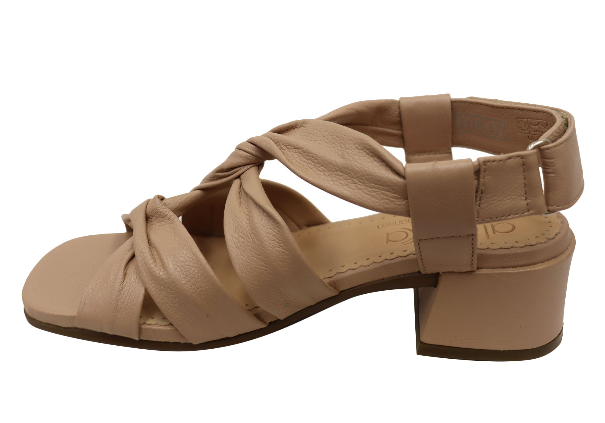 Opananken Vita Women's Comfortable Leather Mid Heel Sandals - Stylish & Supportive for Work, Date Night & Summer Outings