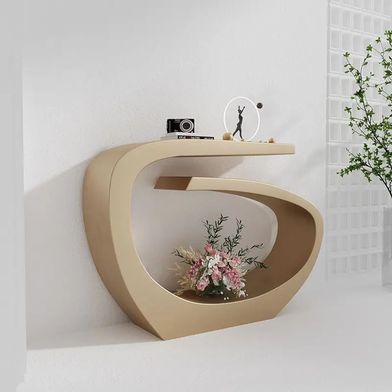 Italian Ultra Narrow End Console Table - Slim Sofa Table for Small Spaces, Hallway & Entryway Decor - Perfect for Apartments, Living Rooms & Bedrooms