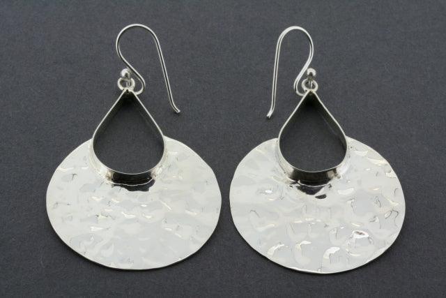 Large Battered Hoop Earrings - Vintage Circle Dangle Earrings for Women | Perfect for Boho, Casual & Party Outfits