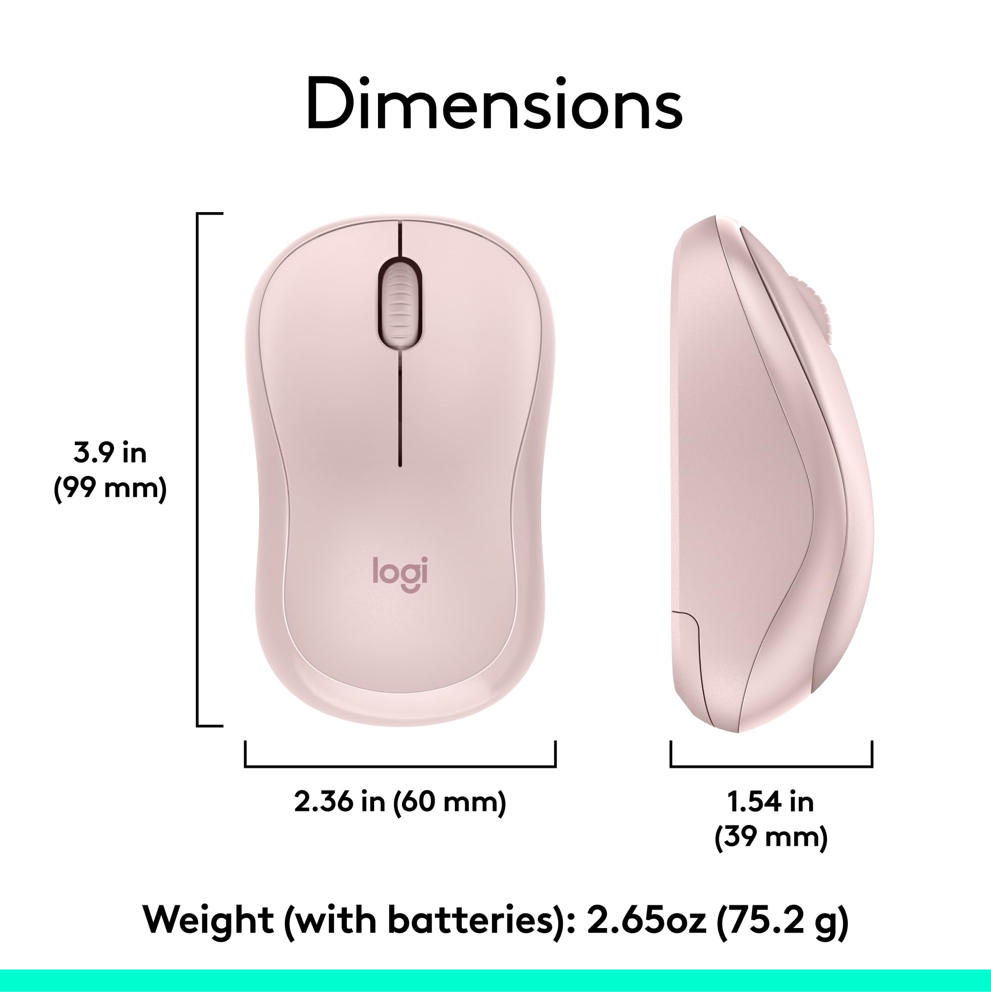 Logitech MK270 Wireless Keyboard and Mouse Combo for Windows PC & Laptop - 2.4GHz Wireless, Compact Design, 8 Multimedia Keys, 2-Year Battery Life (Rose) - Perfect for Home Office, Gaming & Remote Work