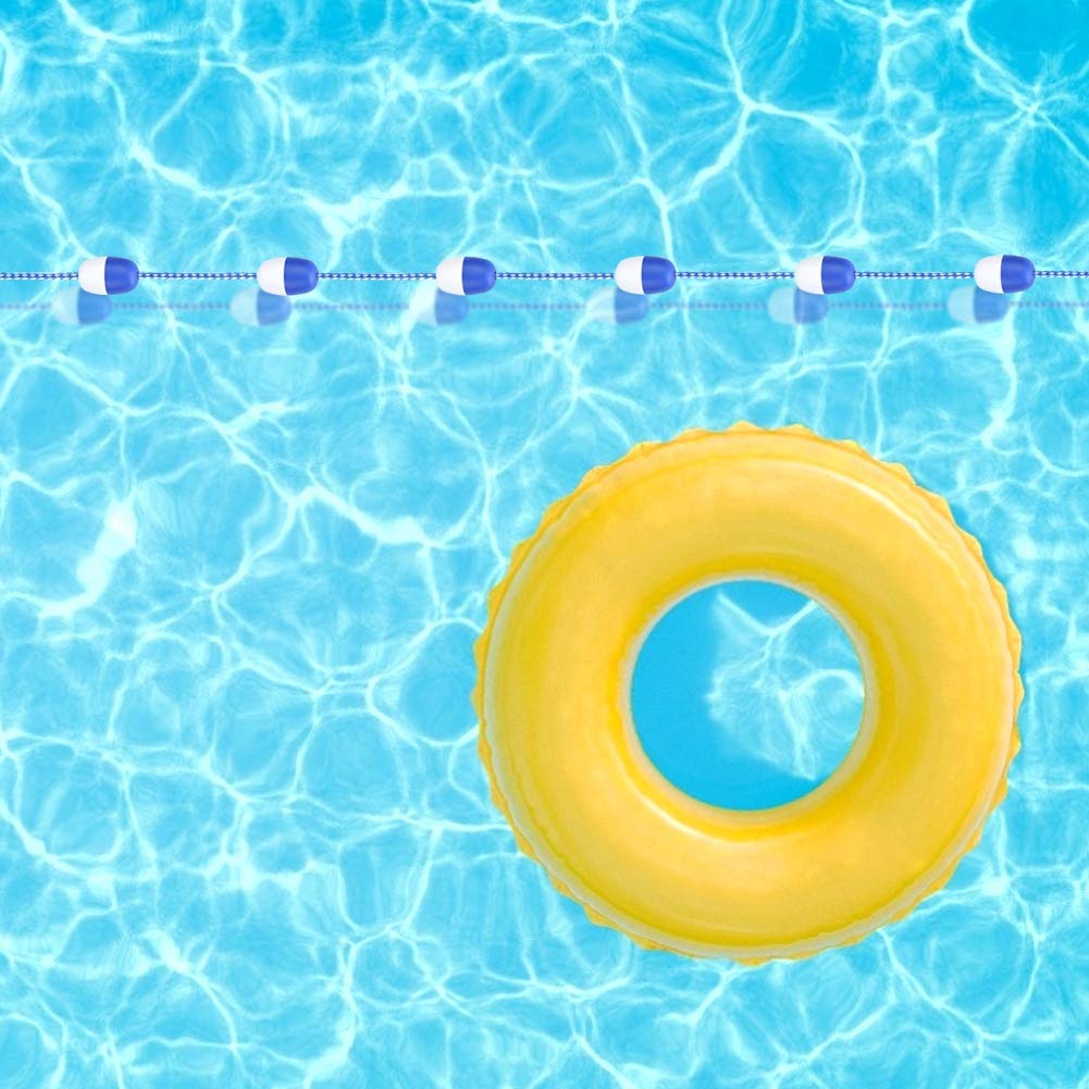 Pool Lane Line - 5m Floating Safety Rope with 11 Buoy Balls for Swimming Pool, Gym & Home Use | Durable Swim Lane Divider for Recreation, Competition & Water Safety
