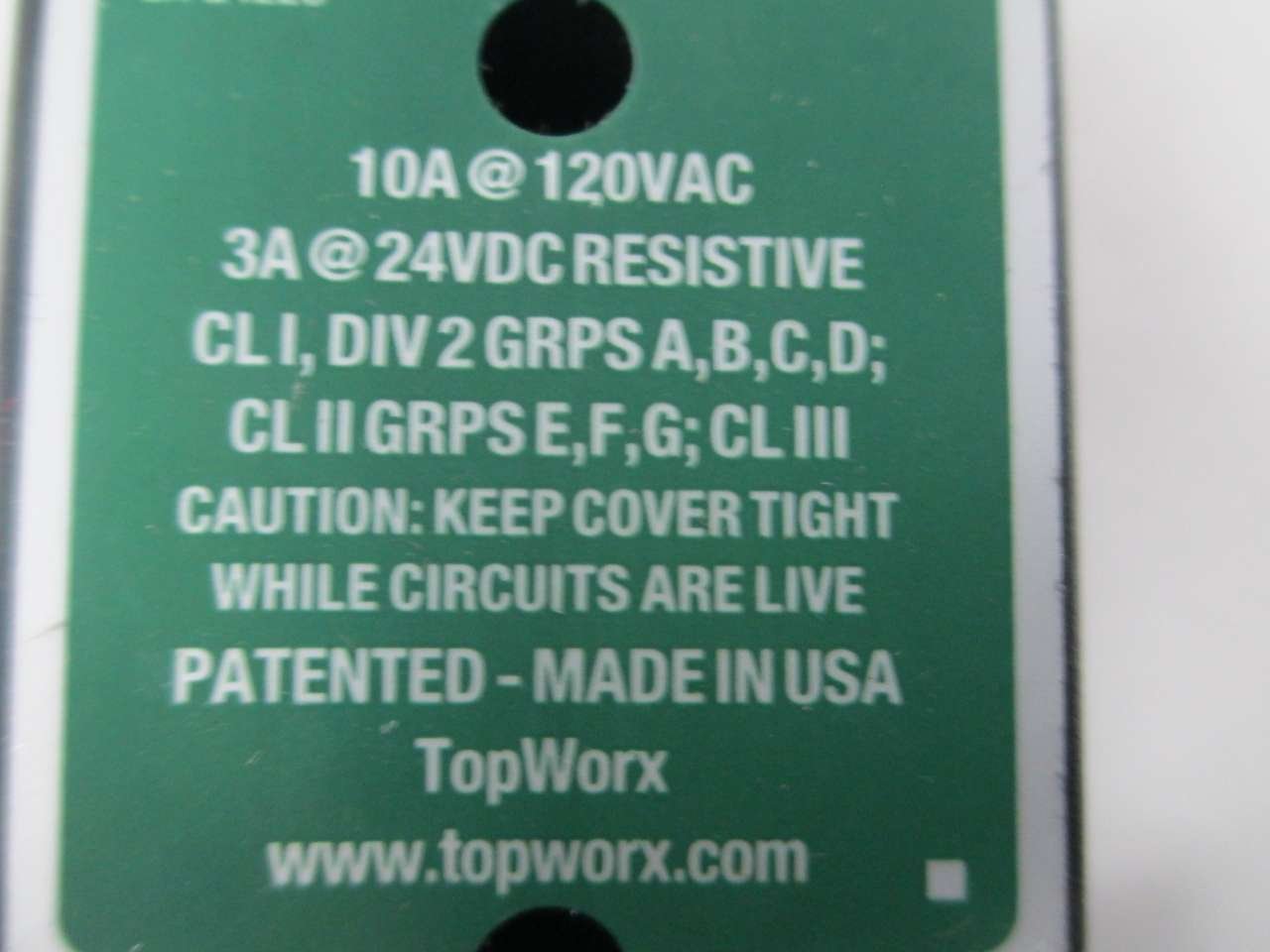 TopWorx 11-11110-00 GO Leverless Limit Switch CSA/FM C1D2 Certified - Explosion-Proof Safety Switch for Hazardous Areas | Ideal for Oil & Gas, Chemical Plants, and Industrial Automation