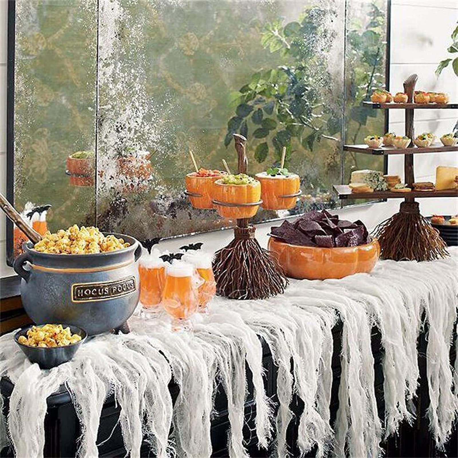 4-Piece Halloween Fruit Bowl Set - Creative 3-Tier Snack Basket & Pumpkin Platter for Holiday Party Decor, Dessert Cake Stand - Perfect for Halloween Parties, Thanksgiving Buffets & Christmas Dessert Displays