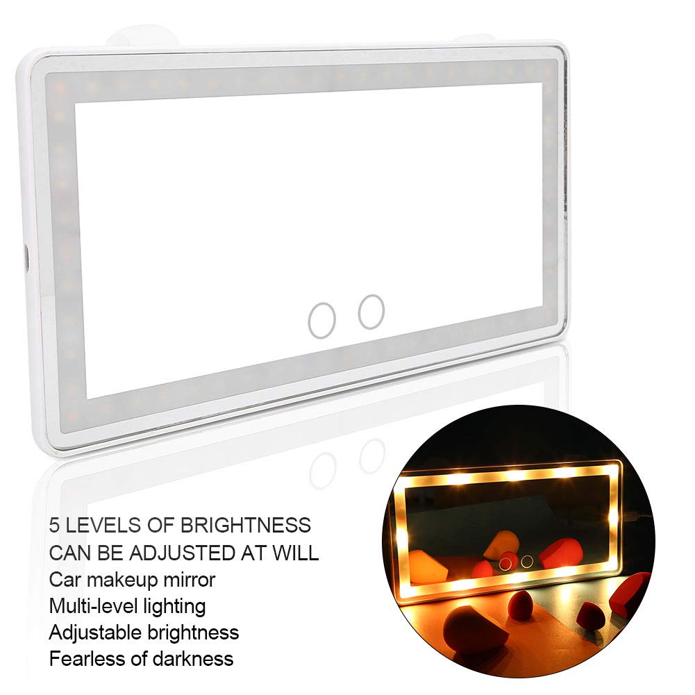 Car Visor Mirror with LED Lights - Smart Touch Auto Sun Visor Makeup Mirror for Women, Travel & Driving | Perfect for On-the-Go Makeup & Sun Protection