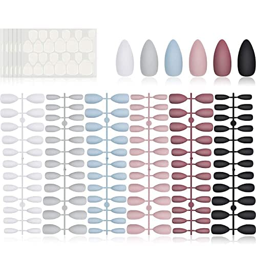COSLUXE 240PCS Acrylic Press On Nails - Soft Gel Fake Nails Full Cover Tips for DIY Nail Art & Salon Practice (Natural Style) | Perfect for Parties, Weddings & Daily Wear