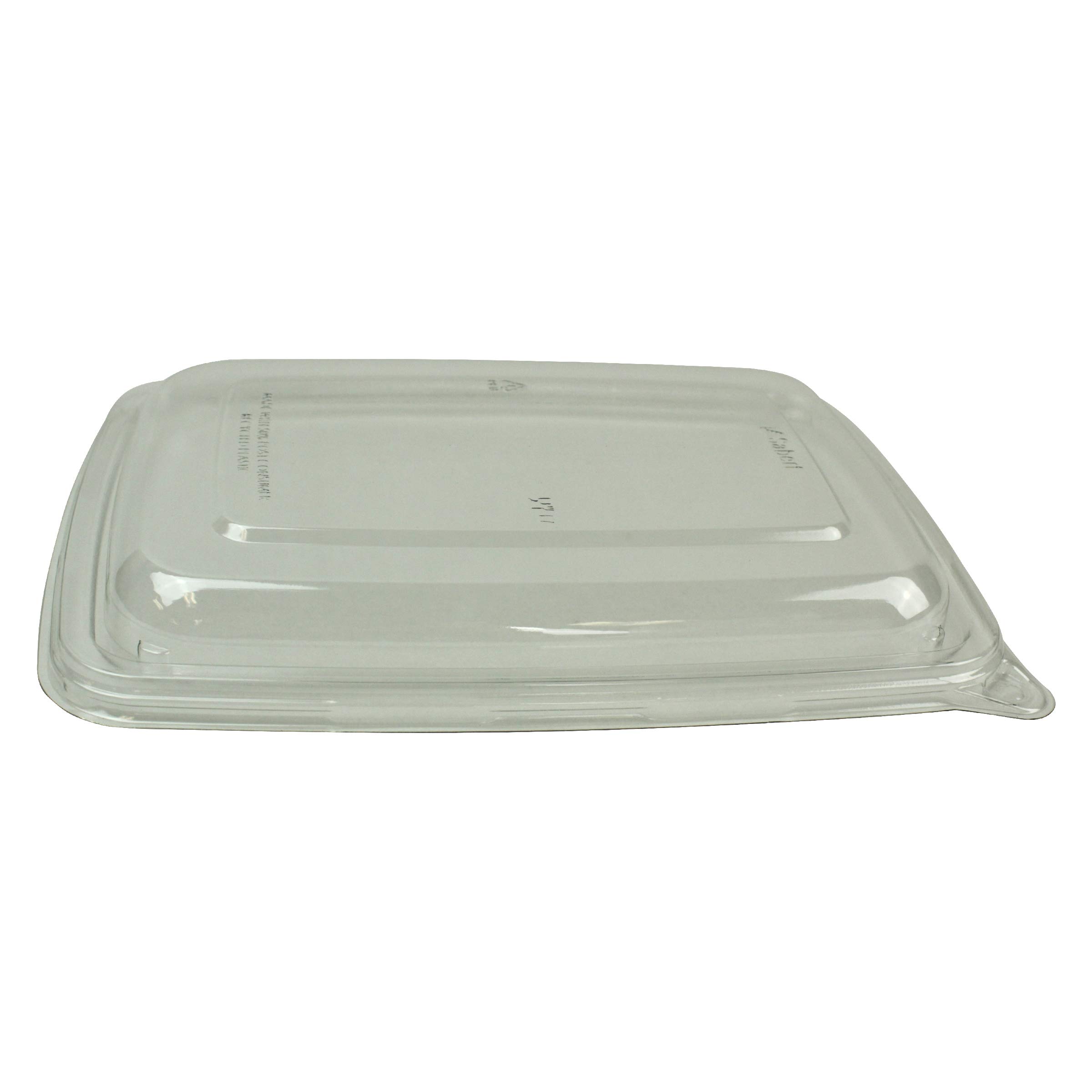 Clear Flat Lids for Rectangular Pulp Containers - 300 Pack Durable & Recyclable Plastic Food Storage Lids - Perfect for Takeout Containers, Meal Prep, and Restaurant Supplies