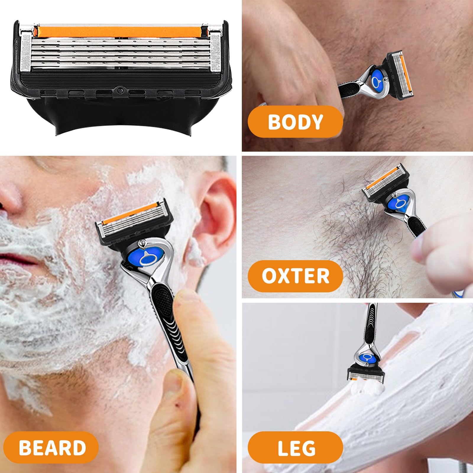 ProGlide Men's Razor Blades - 24 Replacement Blades for Wet Shaving, Fusion 5 Blades Value Pack - Smooth Shave for Sensitive Skin - Perfect for Travel, Gym & Daily Grooming Routine