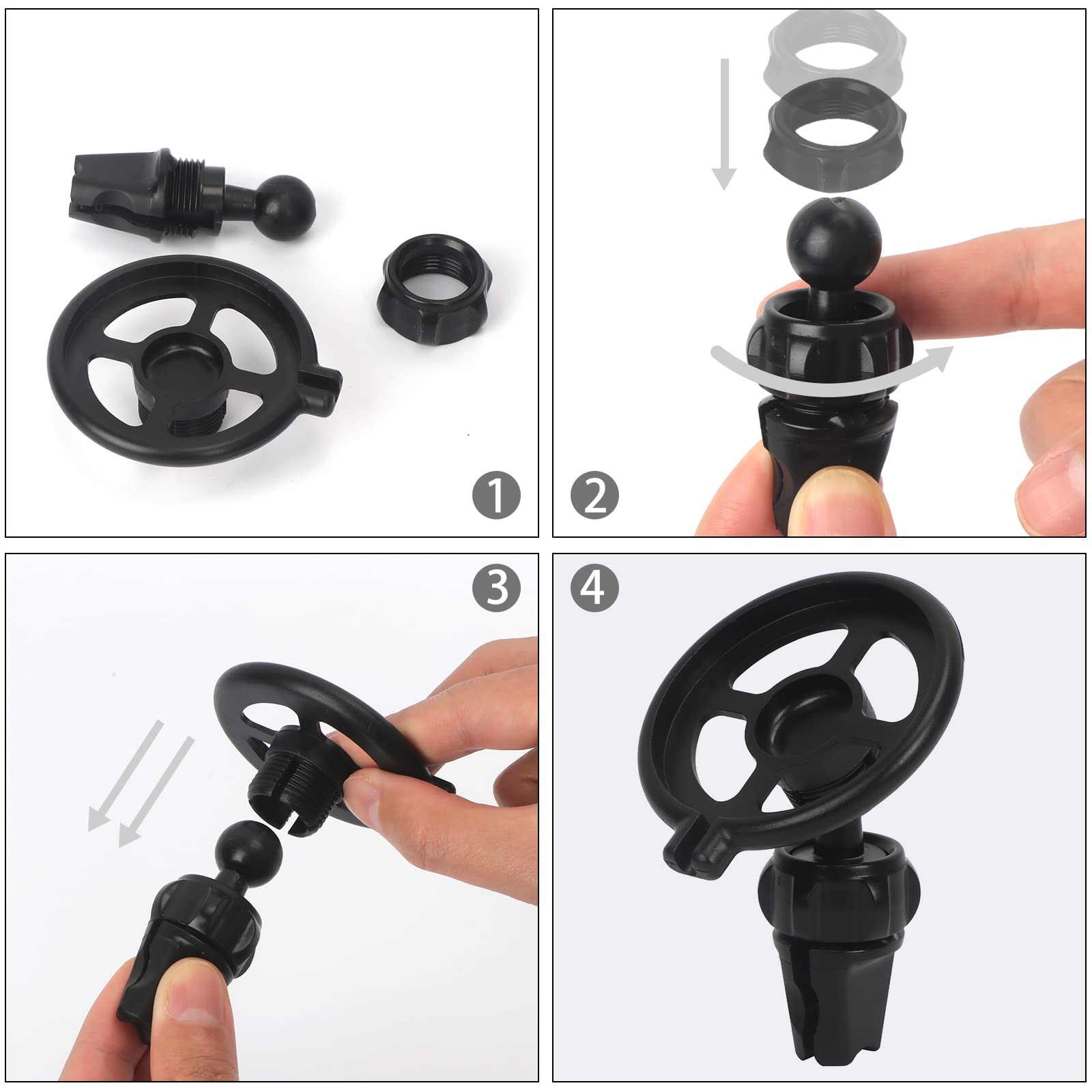 FYY Magnetic Car Phone Mount Holder for iPhone 14/13/12 Pro Max/Plus/Mini - Air Vent MagSafe Compatible Phone Stand (Charger Not Included) - Perfect for Hands-Free Driving & GPS Navigation