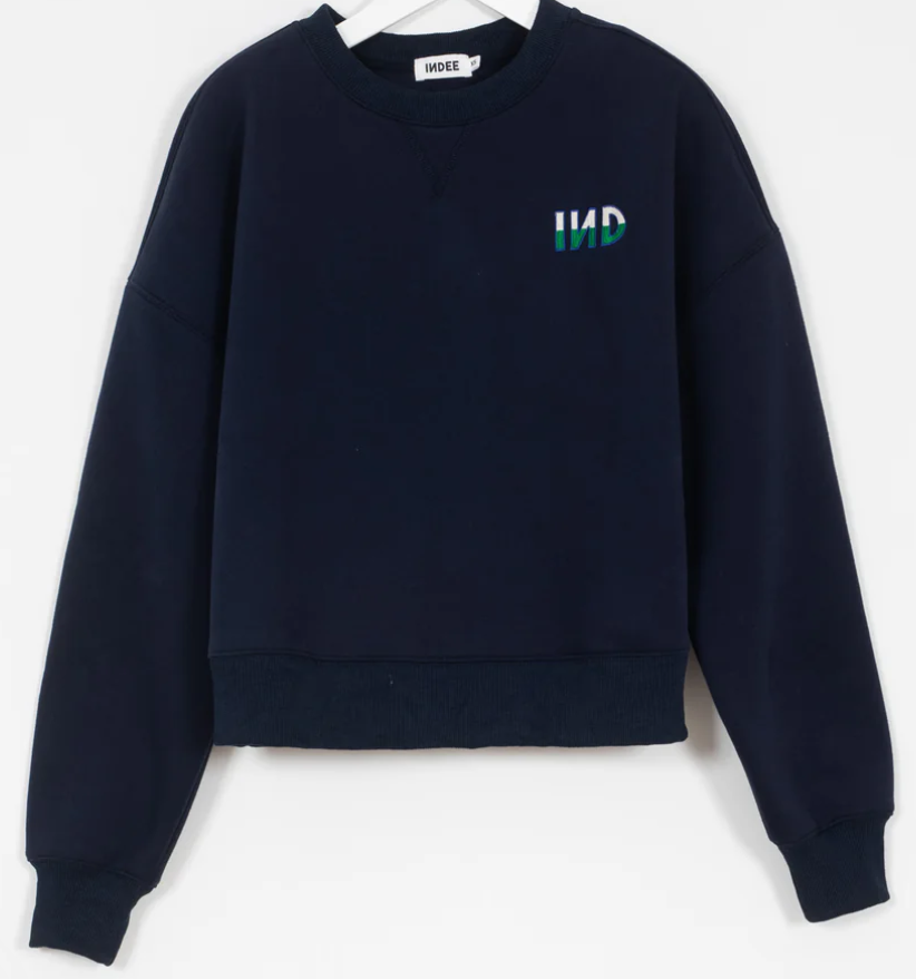 INDEE BASIC Sweater with Embroidered Logo - Soft & Comfortable Pullover for Men & Women (Size 10 L) - Perfect for Casual Wear, Office Outfits & Winter Layering