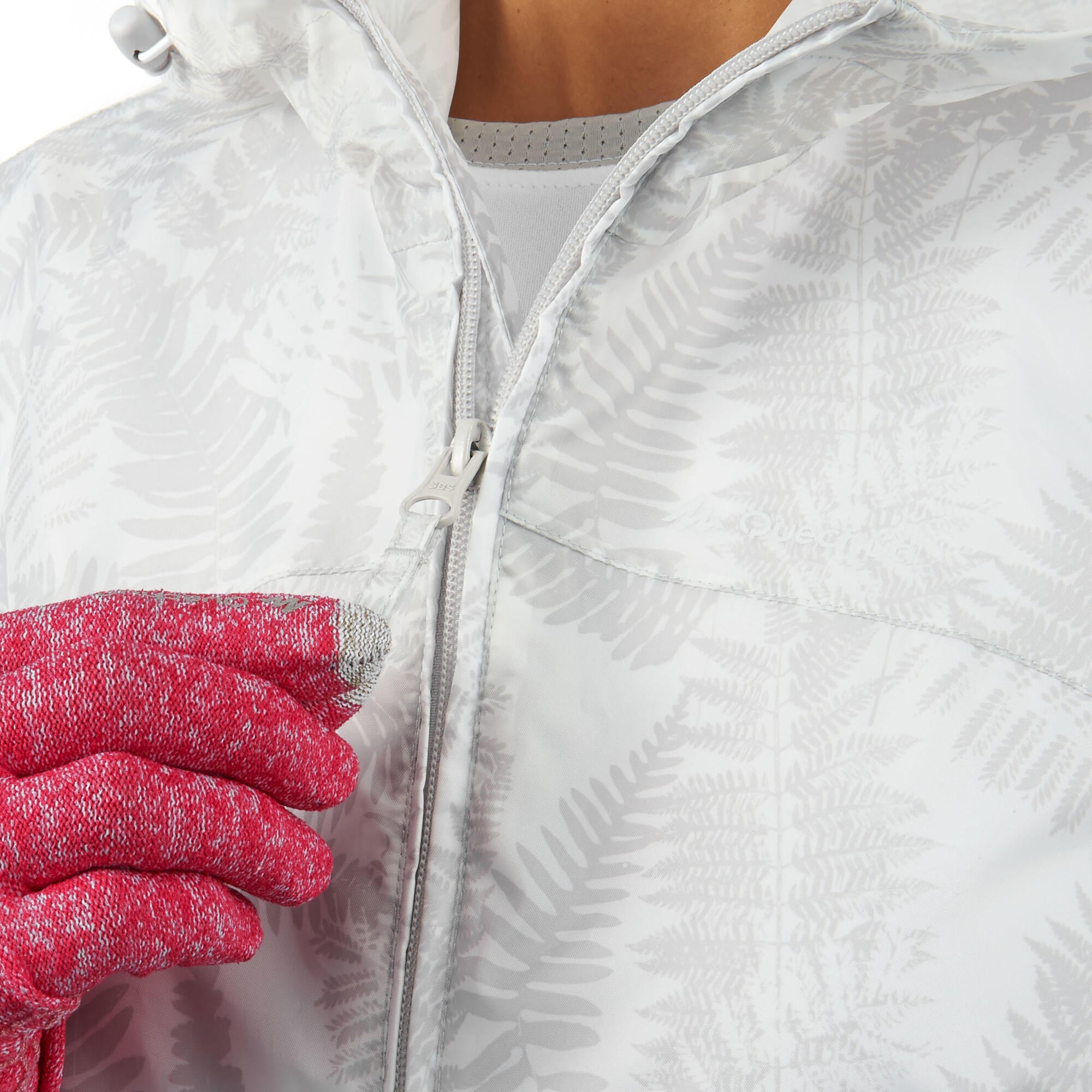 Quechua Women's Raincut Full Zip Windproof Waterproof Rain Jacket - Lightweight Hiking & Outdoor Activities