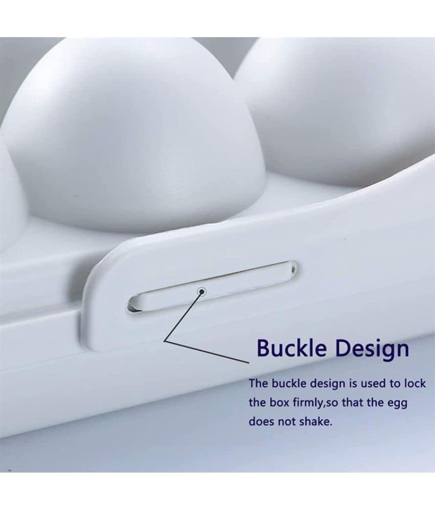 ONPRIX 18-Grid Stackable Egg Storage Container with Lid - BPA-Free Plastic Refrigerator Egg Organizer Tray (1 Pack) - Perfect for Kitchen, Fridge & Farm Fresh Egg Storage