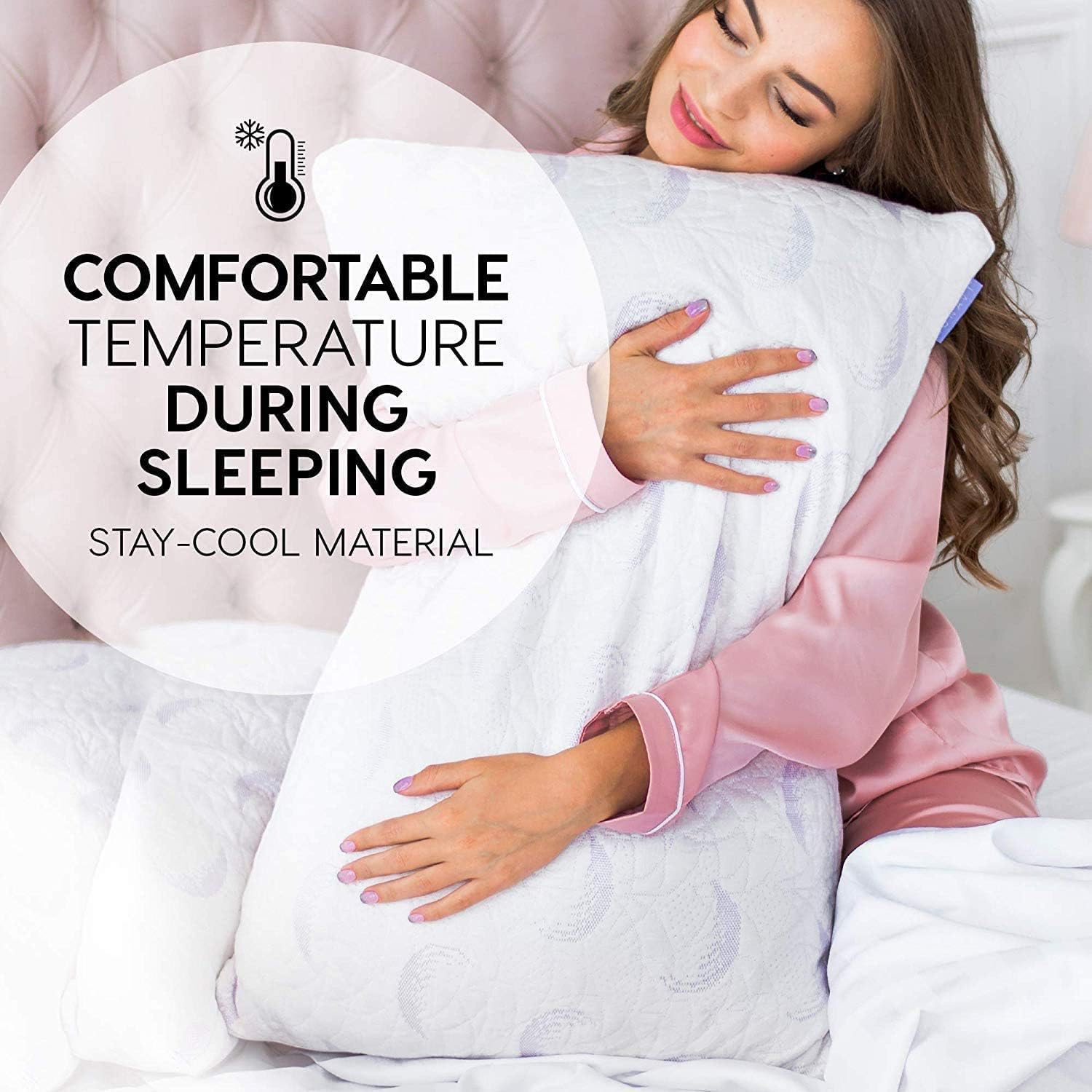 pillowLY - Shredded Memory Foam Pillow for Neck Pain Relief & Side Sleepers - Hypoallergenic & Adjustable Fill - White - Perfect for Back, Stomach & Side Sleepers