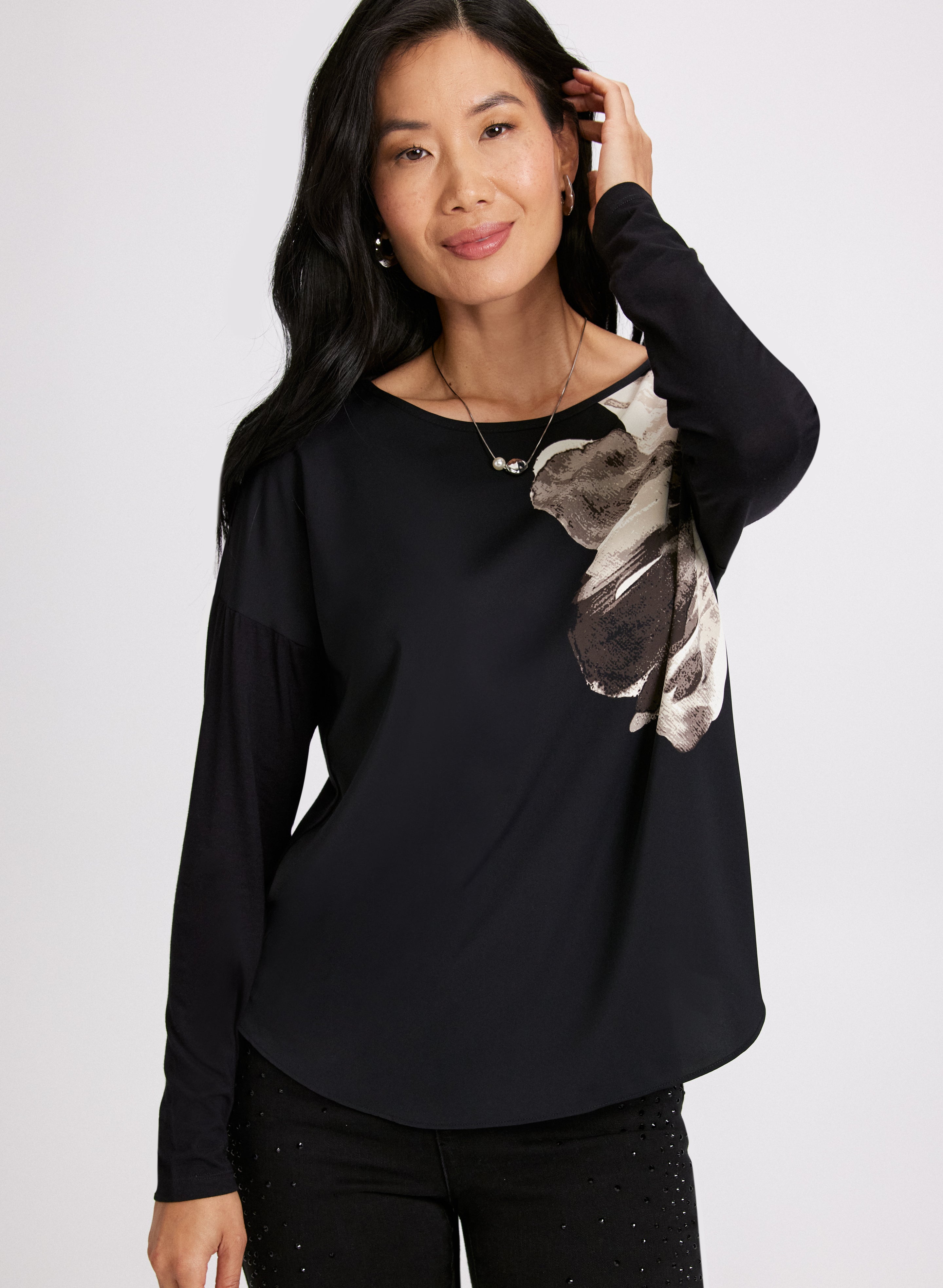 Floral Print Women's Blouse - Elegant Flowy Tops for Spring & Summer | Casual & Office Wear
