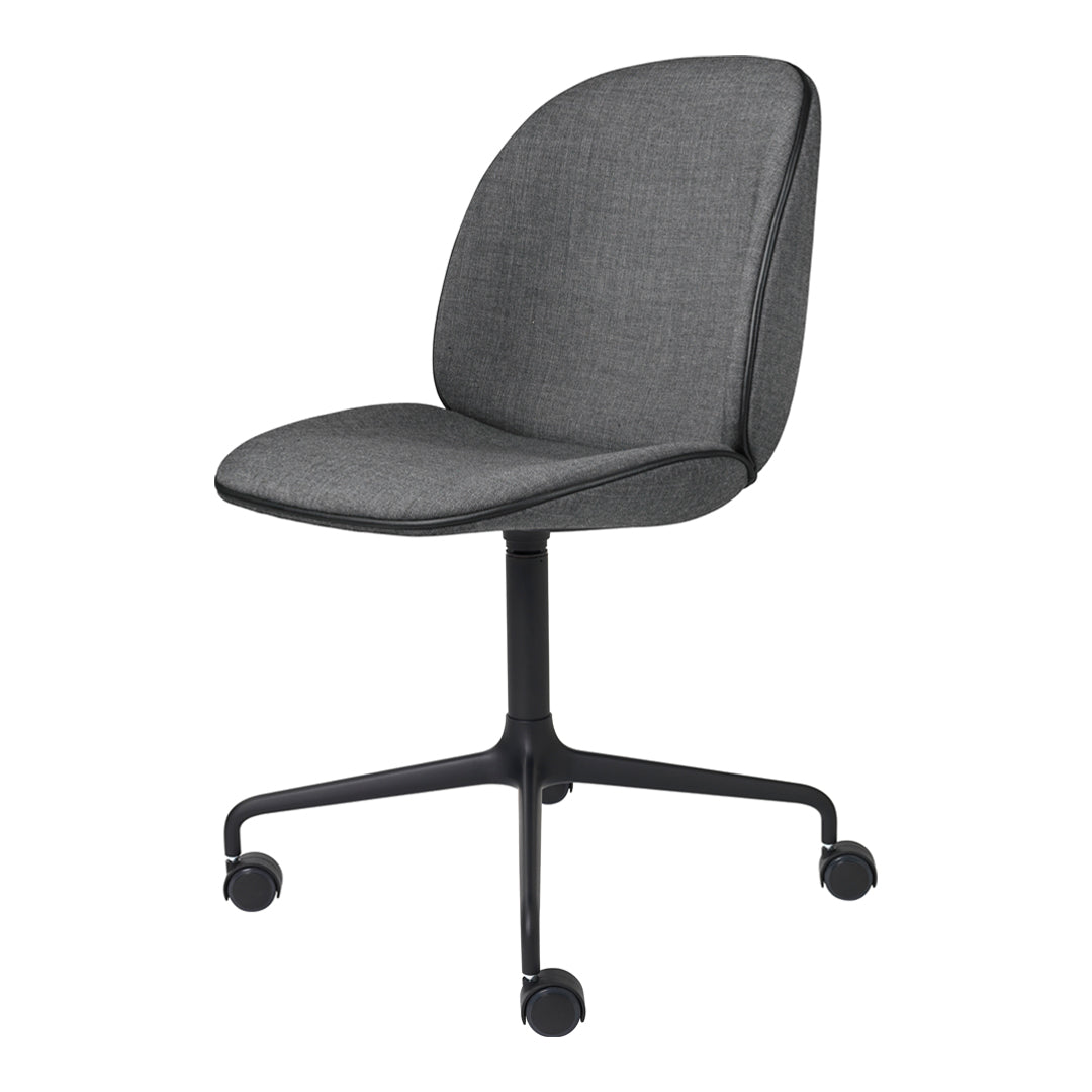 Ergonomic Beetle Meeting Chair with 4-Star Base & Casters - Fully Upholstered Office Chair for Conference Rooms and Home Offices