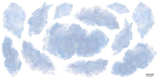Sky Ceiling Clouds Mural Wall Stickers - Self-Adhesive Cloud Decals for Kids Room, Nursery, Bedroom & Office Decor - Transform Your Space with Dreamy Sky Design
