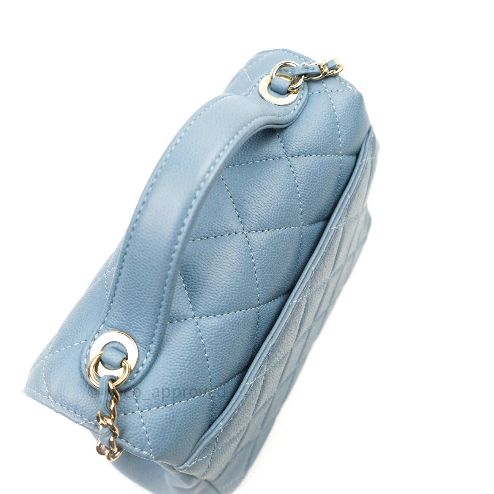 Chanel Caviar Quilted Small Business Affinity Flap Bag in Blue with Light Gold Hardware - Perfect for Work, Travel & Everyday Luxury