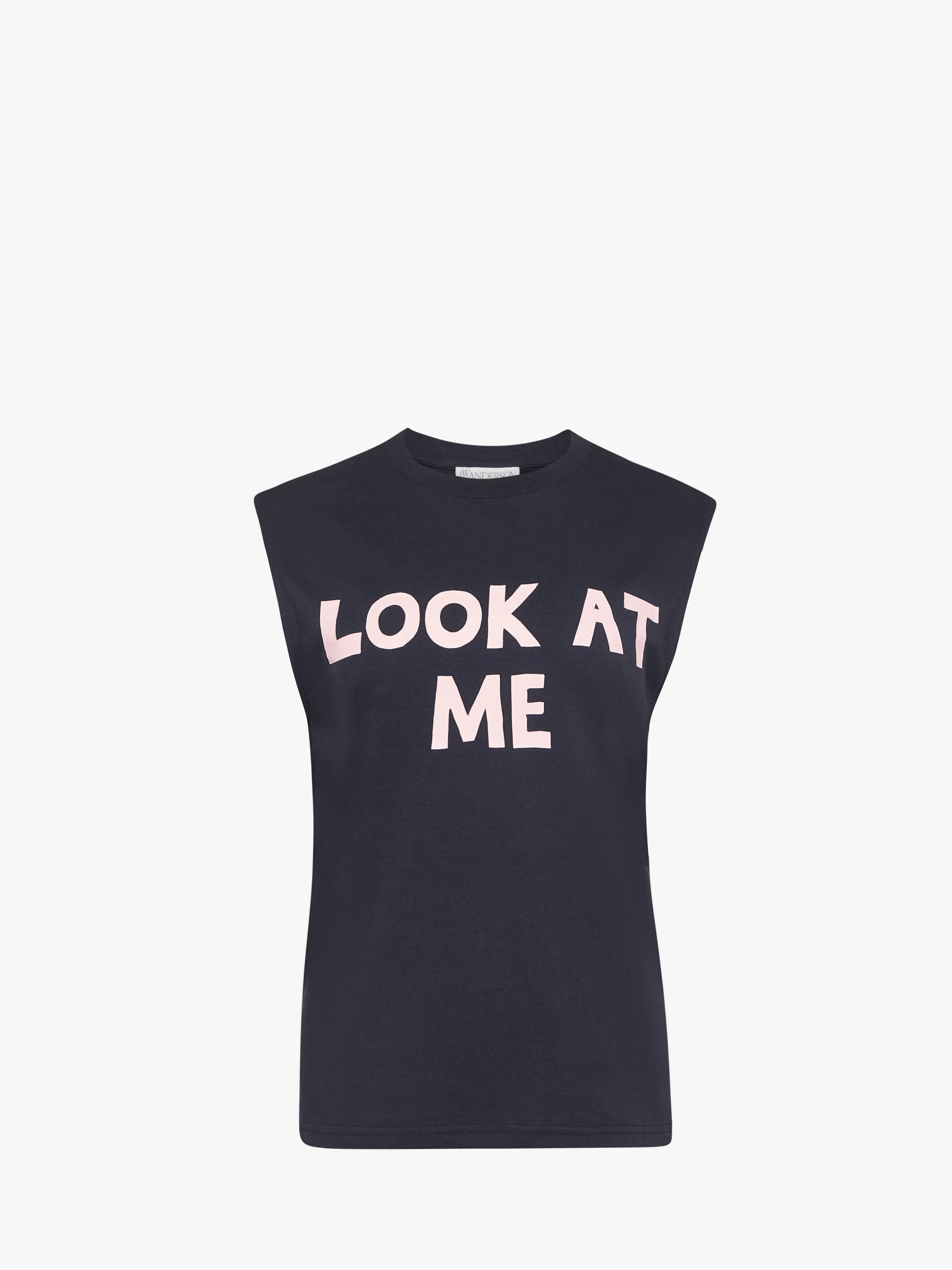 CL Look at Me Printed Tank Top for Women - Dark Navy Casual Sleeveless Shirt | Summer Beach Wear, Gym Workout, and Everyday Outfit JO0264PG1510