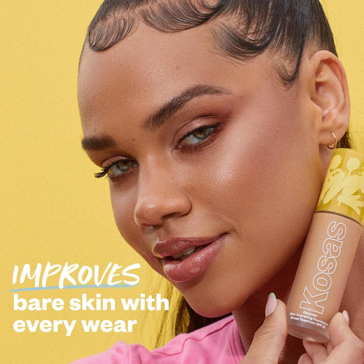 Revealer Skin Improving Foundation SPF 25 - Lightweight Liquid Makeup with Hydrating Formula for Flawless Coverage | Perfect for Daily Wear & Special Occasions