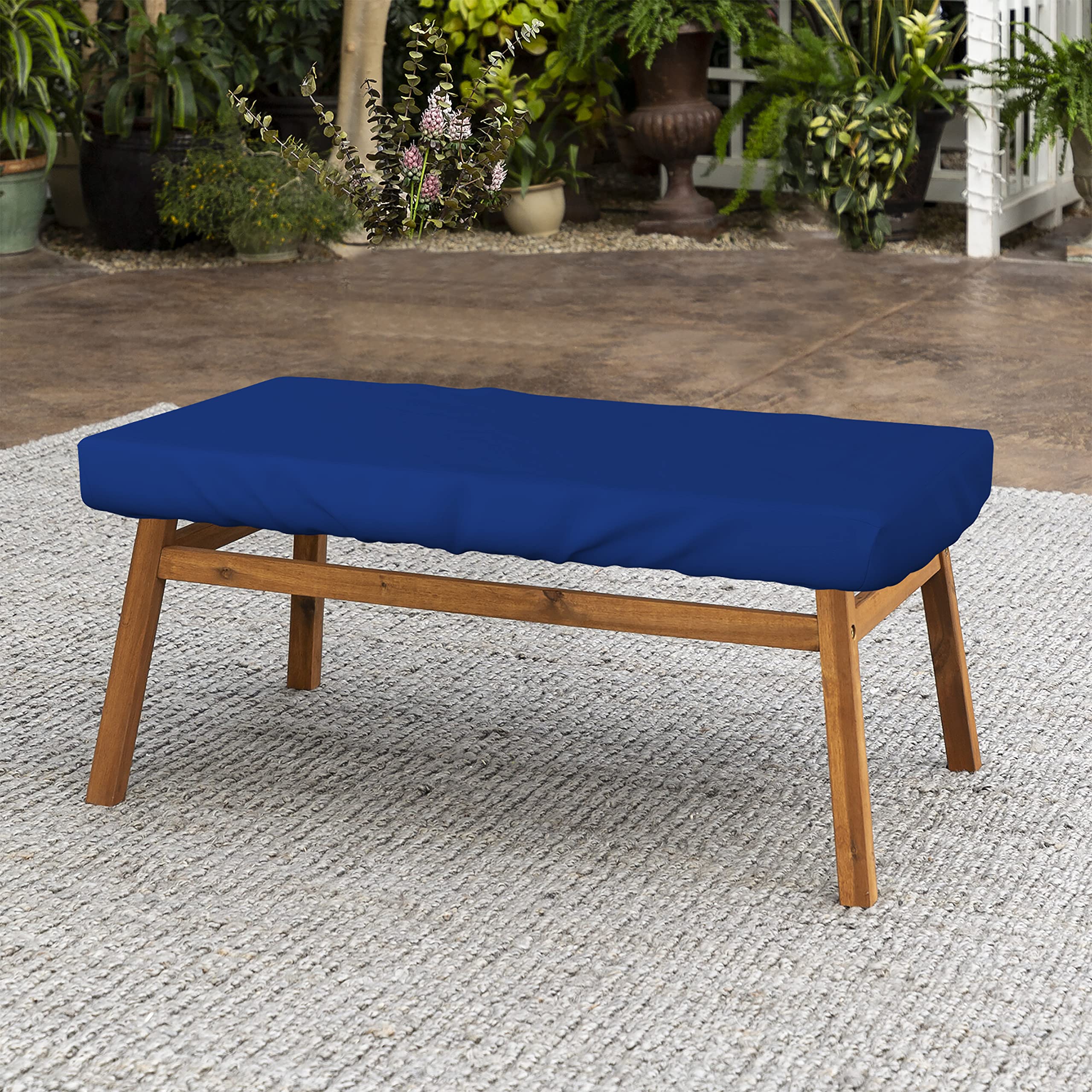 Heavy Duty 18 Oz Waterproof Rectangle Table Cover - UV & Weather Resistant Outdoor Patio Furniture Protector (85