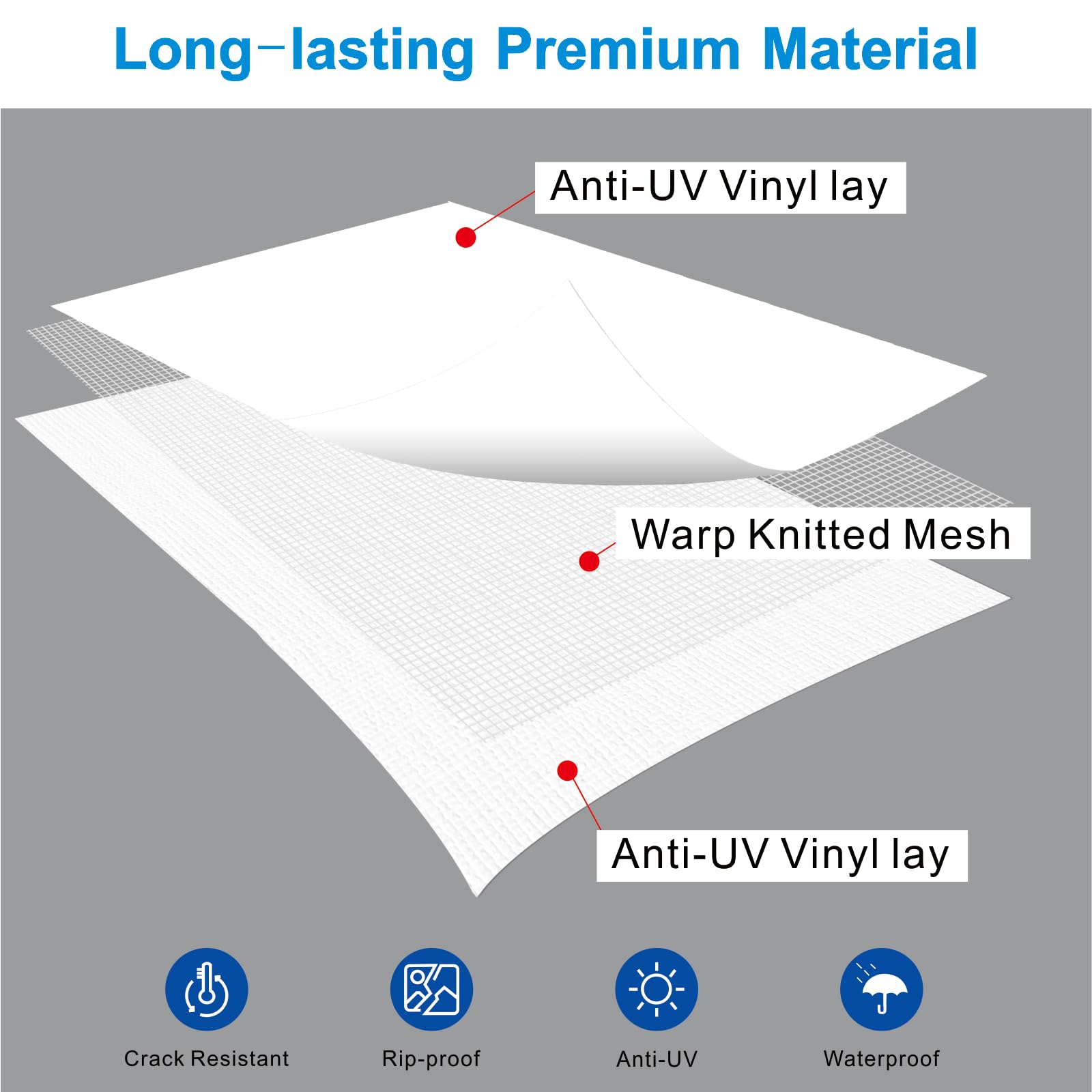 **RV Awning Fabric Replacement - Universal Slide Topper for 5th Wheel RVs, Travel Trailers & Motorhomes (49