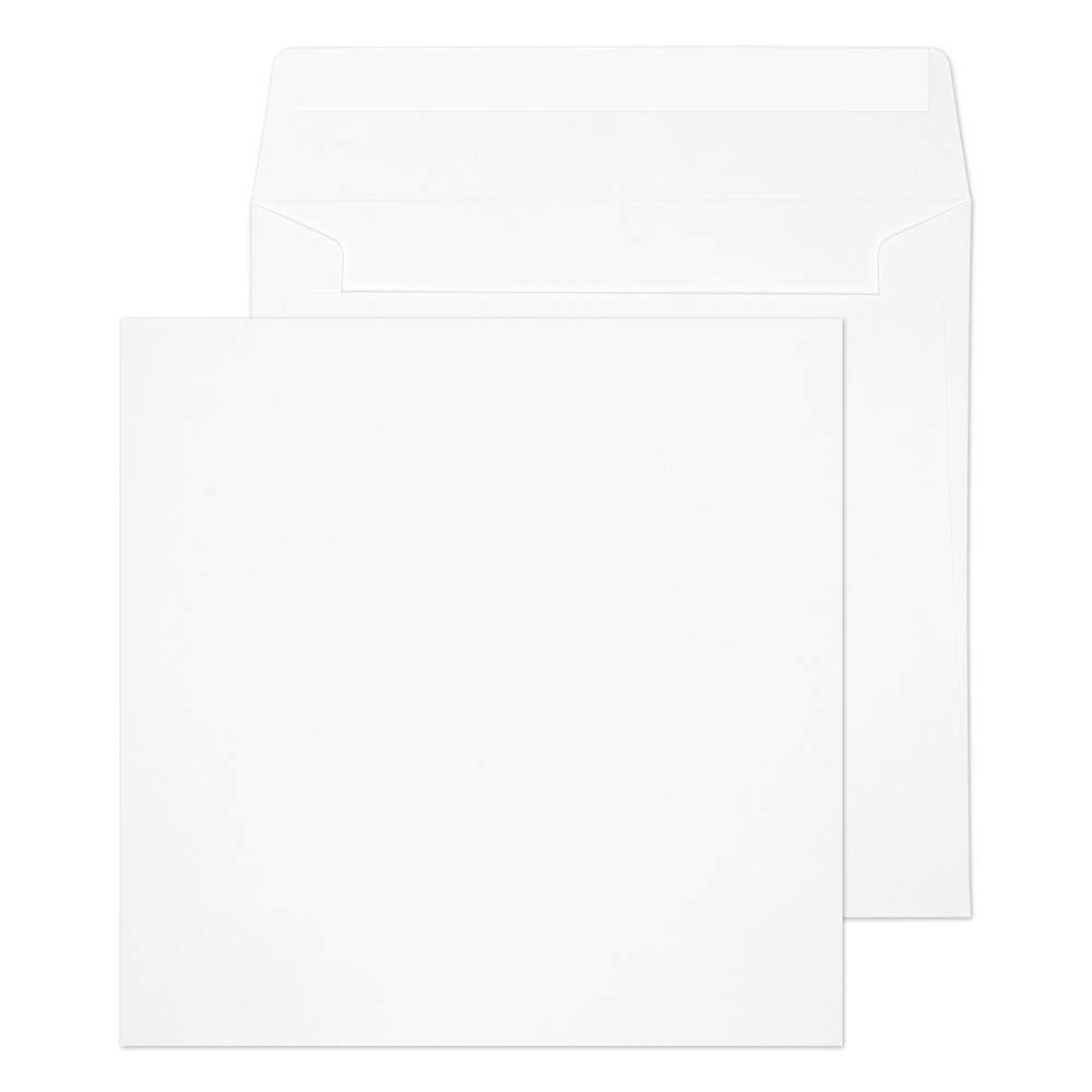 Premium 190 x 190 mm (7.5 x 7.5 in) 100 GSM Square Peel & Seal Envelopes - White Self-Adhesive Mailing Pouch - Pack of 500 for Business, Invitations, Greeting Cards & Documents Mailing