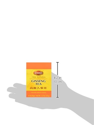 Premium Dynasty Ginseng Tea - 16 Herbal Tea Bags for Energy & Immunity Boost - Perfect for Morning Routine, Office Work, and Relaxation