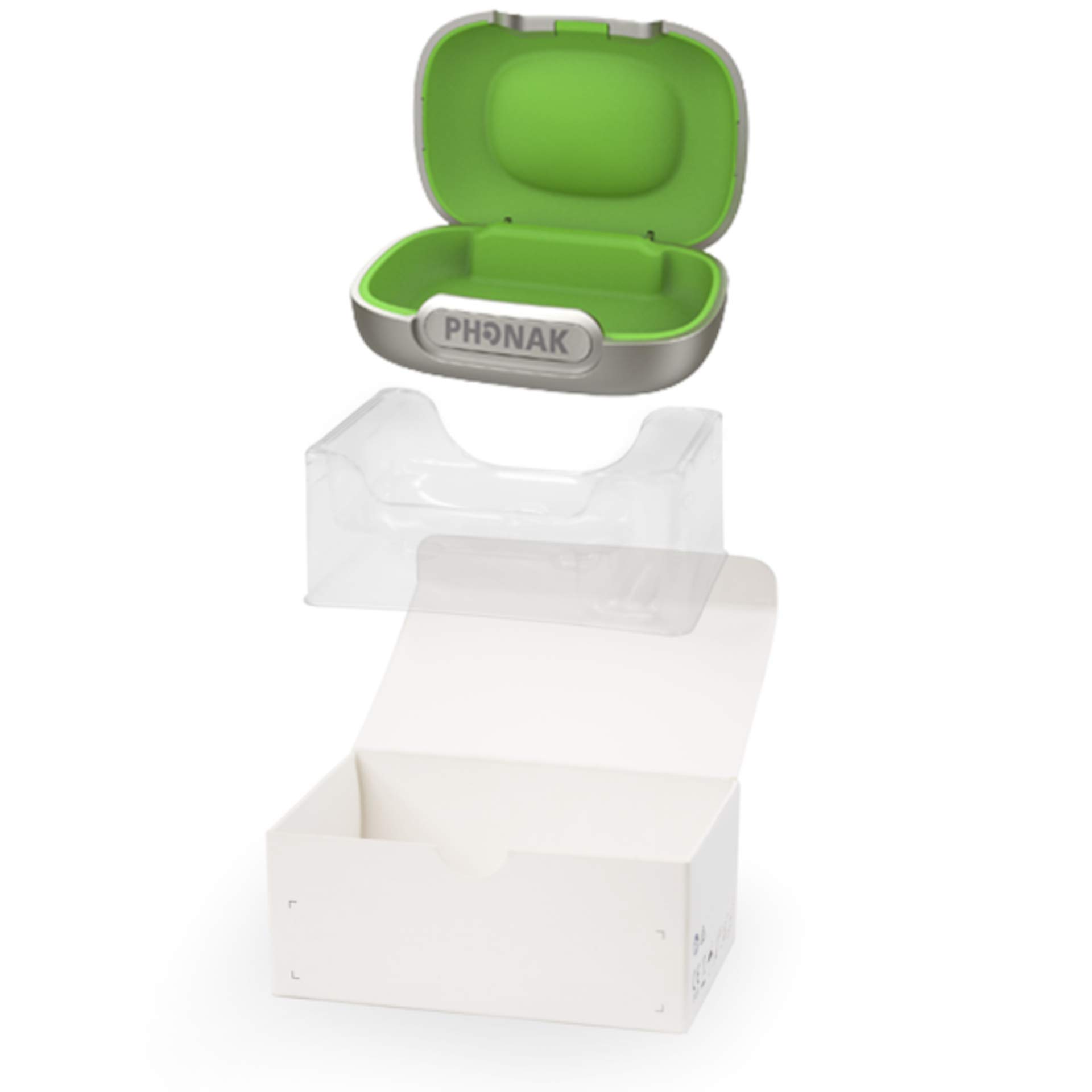 Phonak Hearing Aid Case - Hard Protective Storage Box for Hearing Aids - Small Compact Size - Perfect for Travel, Home & Daily Use