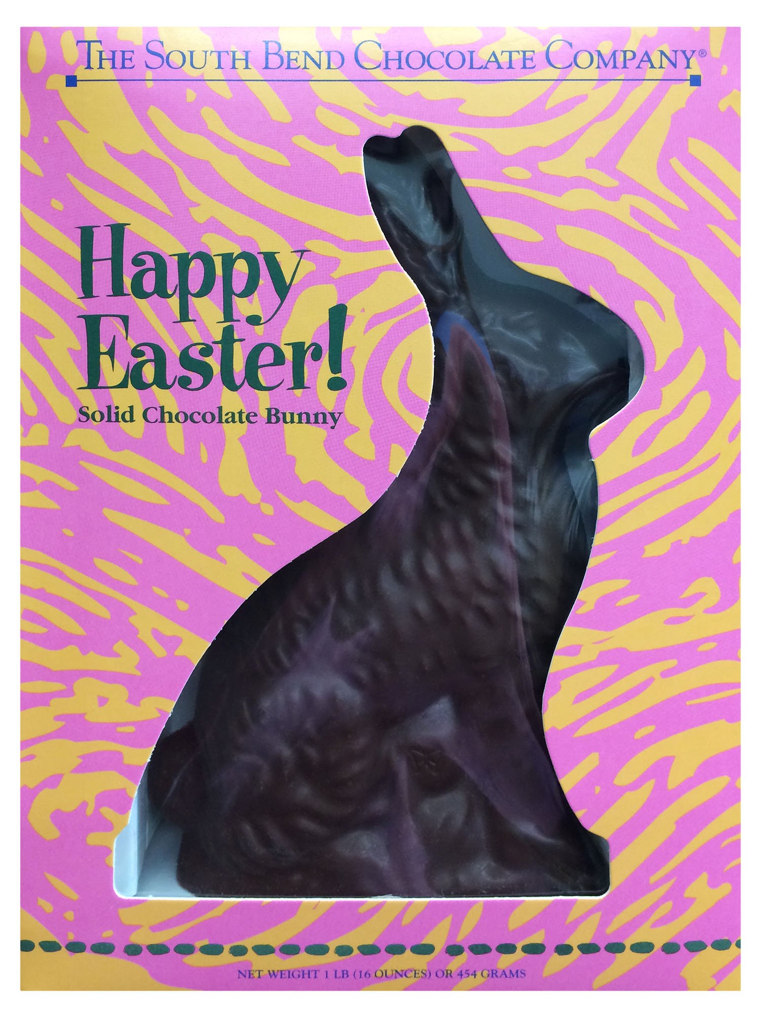 South Bend Chocolate Company 1 Lb Solid Milk Chocolate Easter Bunny - Delicious Easter Gift for Kids, Basket Stuffers & Holiday Celebrations