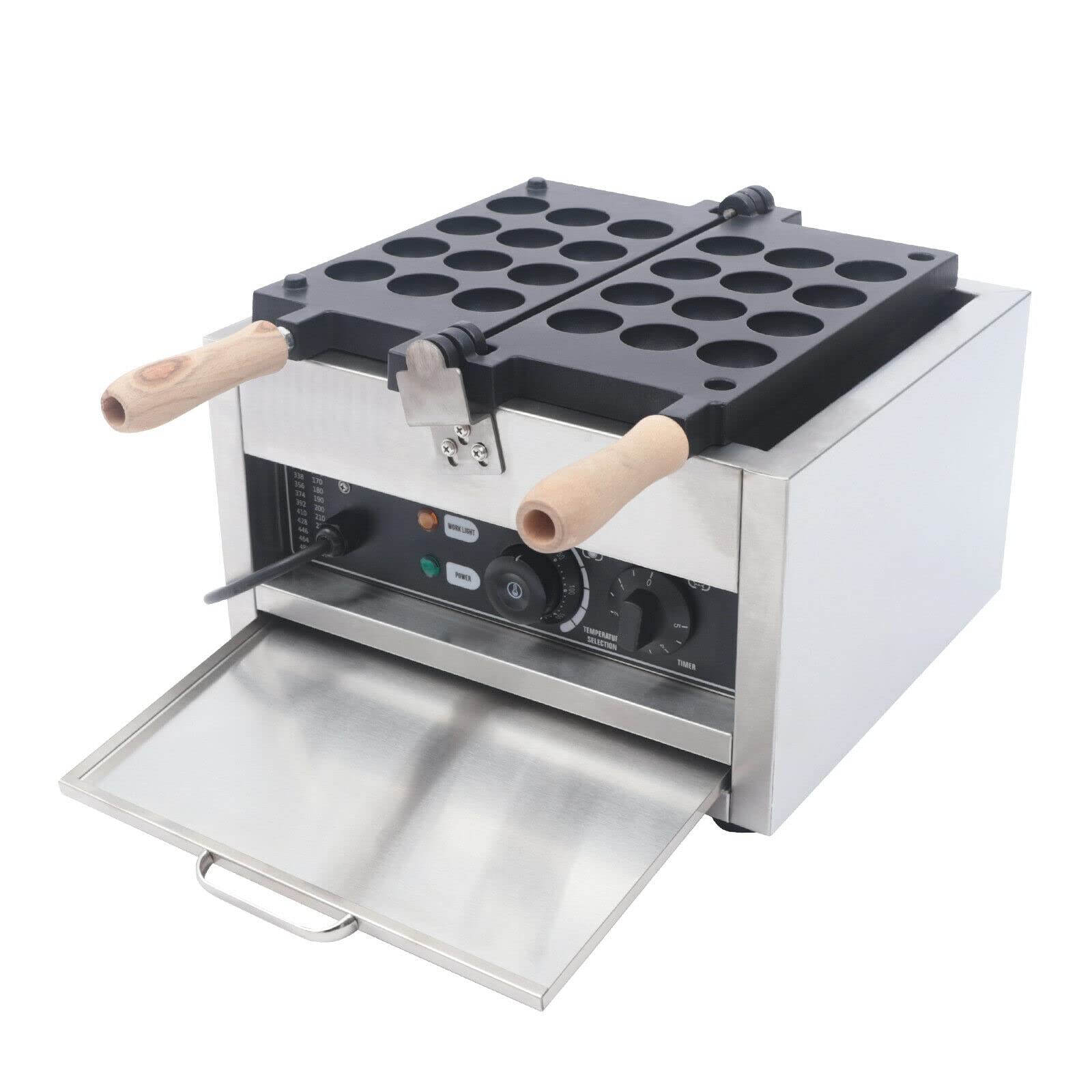 Electric Bubble Waffle Maker - Non-Stick 12 Grid Waffle & Pancake Baker Machine for Home, Restaurants, Cafes & Shops - Perfect for Breakfast, Desserts & Street Food Business