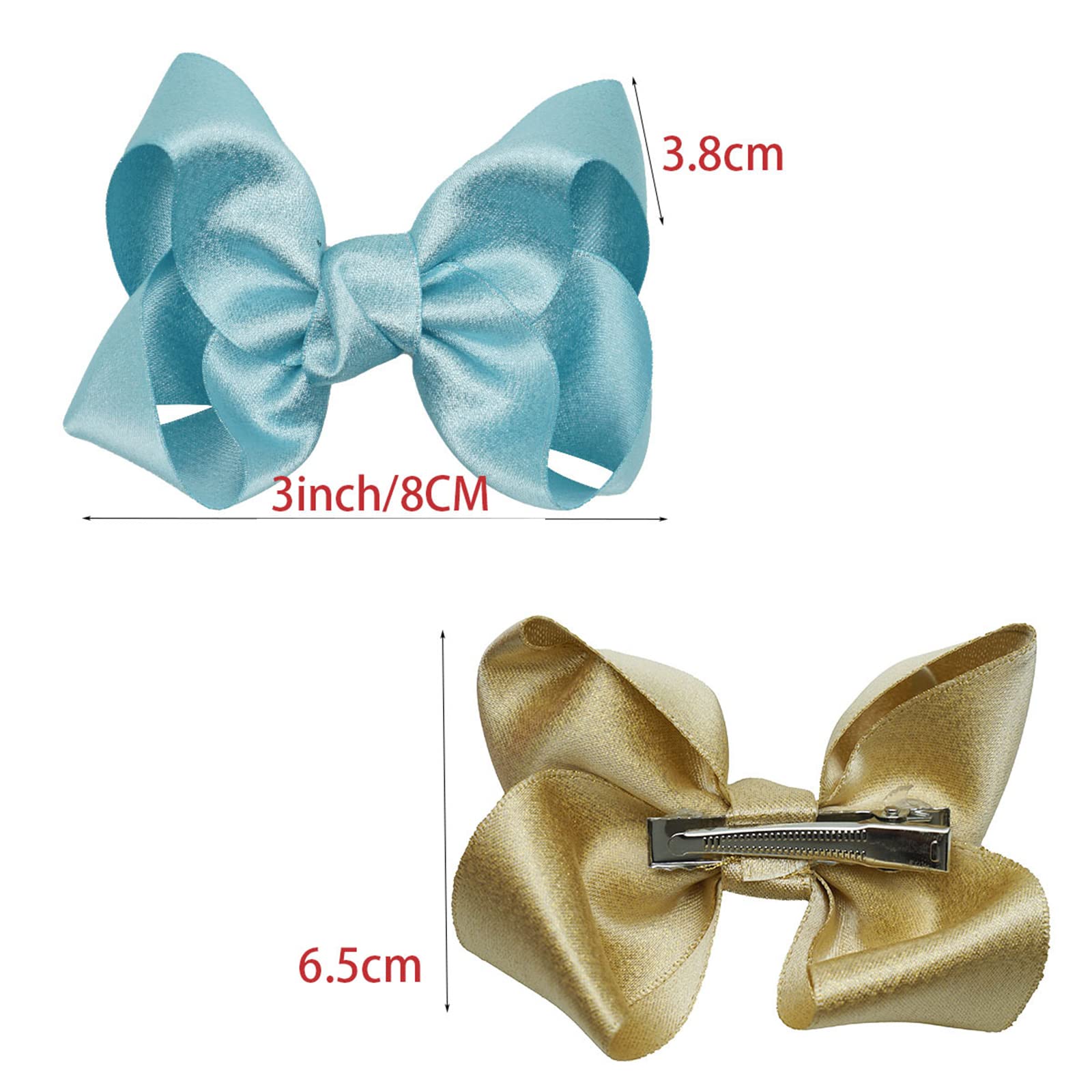 3 Inch Baby Girl Hair Bows Clips - 2 Pack Deep Brown Hair Accessories for Toddlers, Kids & Teens - Perfect for Parties, School & Daily Wear