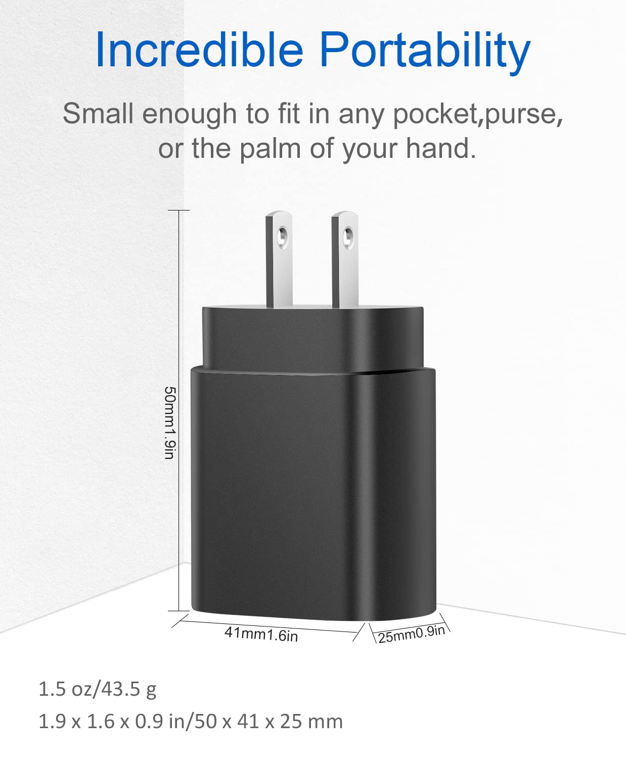 25W Super Fast USB C Charger Block for Samsung Galaxy S24/S23/S22/S21/S20/Note 20 - PD 3.0 Quick Charge Wall Charger with Type C Cable - Perfect for Home, Office & Travel Charging