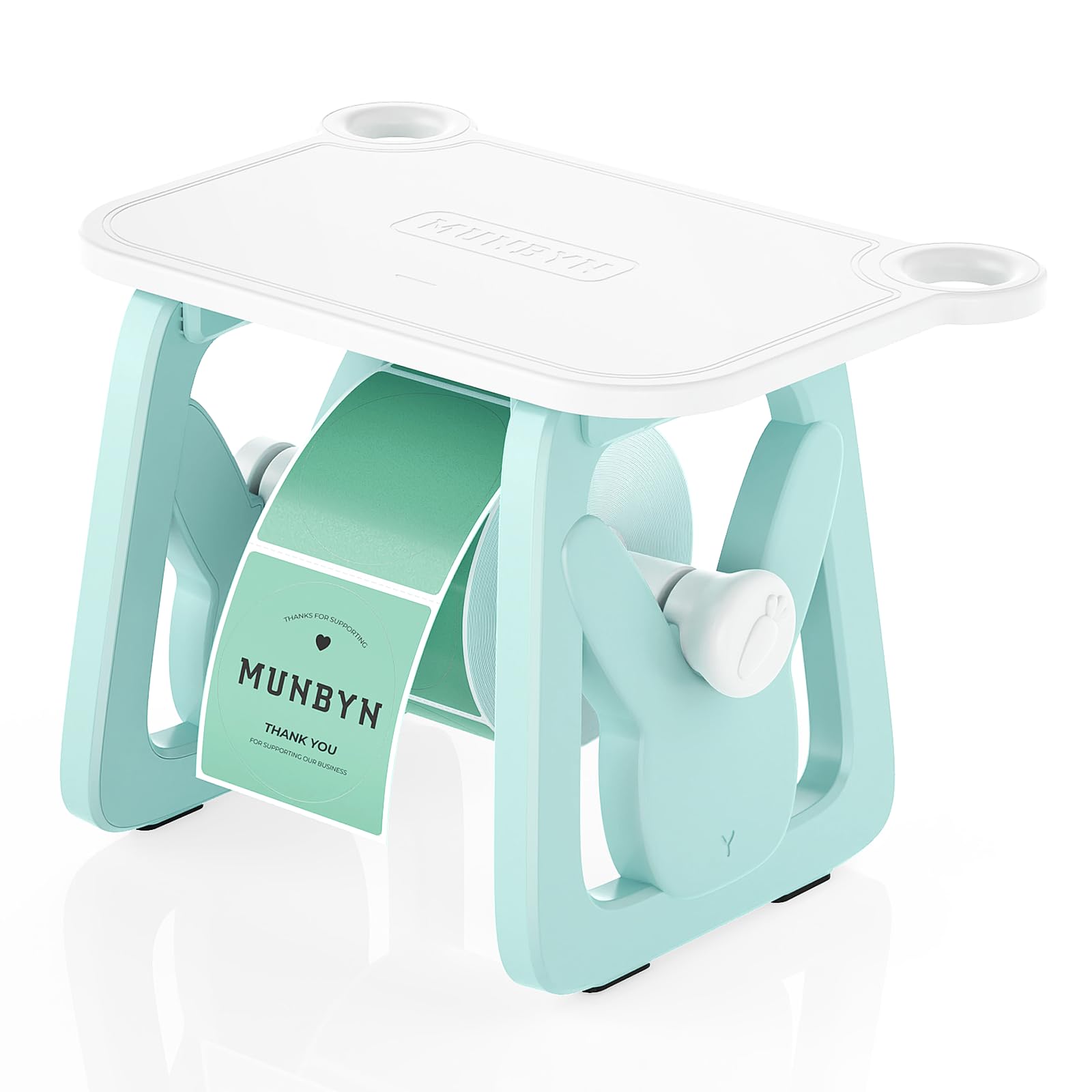 MUNBYN Thermal Label Holder for Rolls & Fanfold Labels - Compatible with Desktop Thermal Printers - Perfect for Home, Office & Small Business Use - Organize Shipping, Barcode & Inventory Labels Efficiently