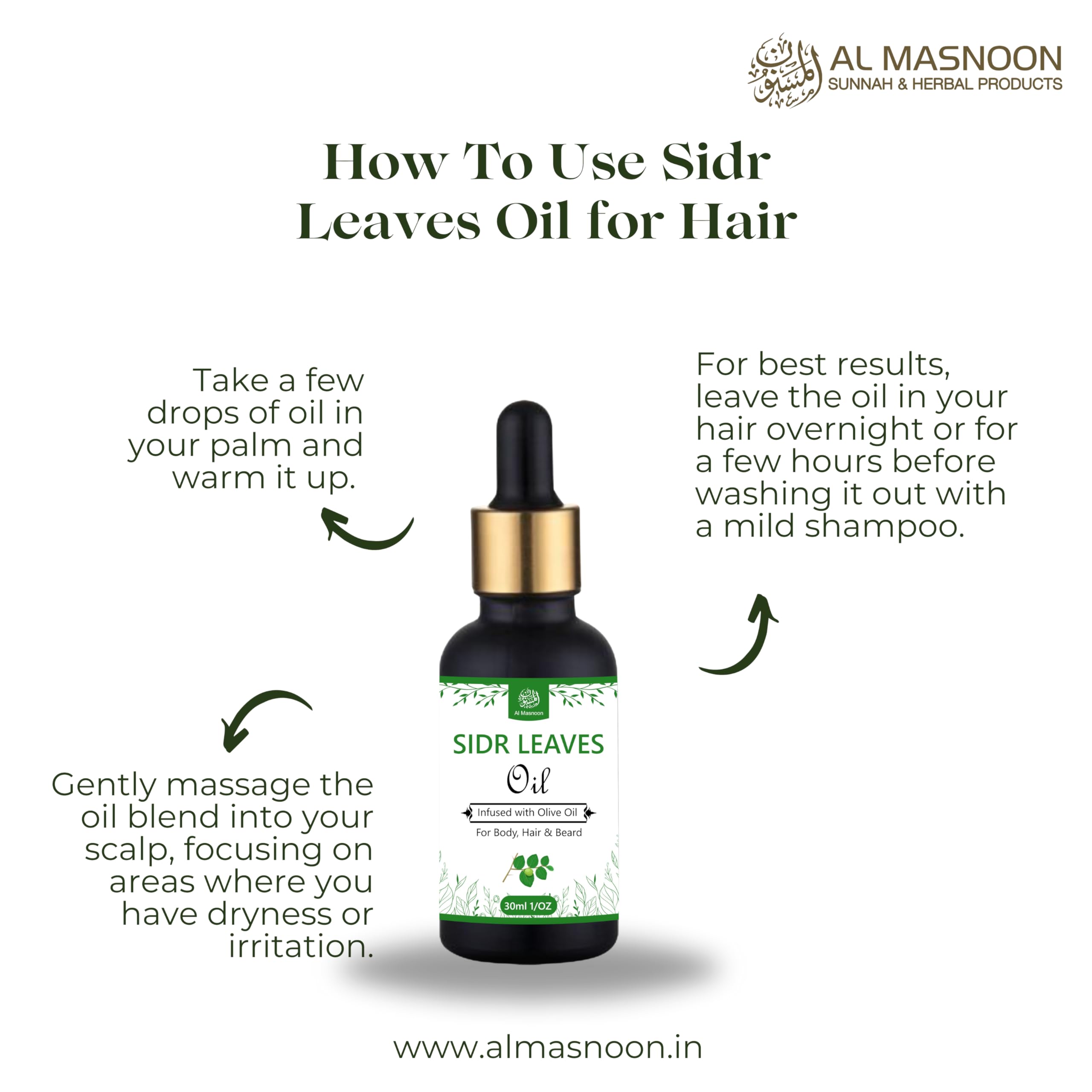 Pure Sidr Leaves Oil Infused with Olive Oil - 100% Natural for Body, Hair & Beard Care - 30ml Bottle for Ruqaiya & Spiritual Wellness - Chemical-Free & Organic