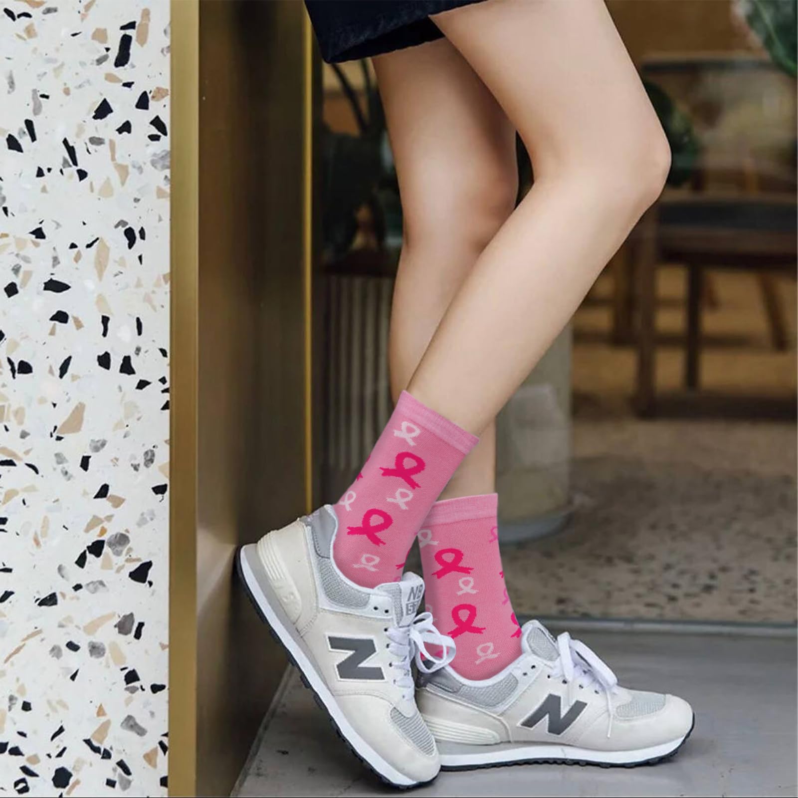 Breast Cancer Awareness Socks for Women - Survivor Gift & Support