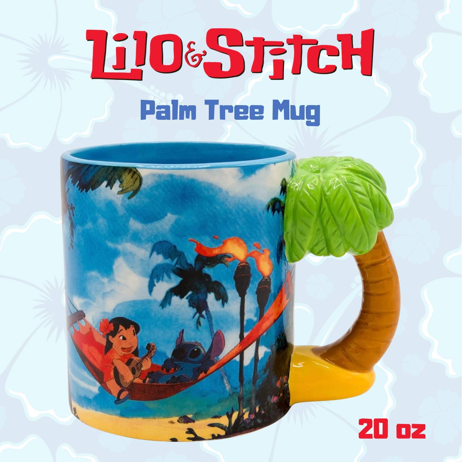 Lilo & Stitch Ceramic Coffee Mug with Sculpted Handle - 20oz Disney Collectible for Hot & Cold Drinks - Perfect for Home, Office, or Gift Giving