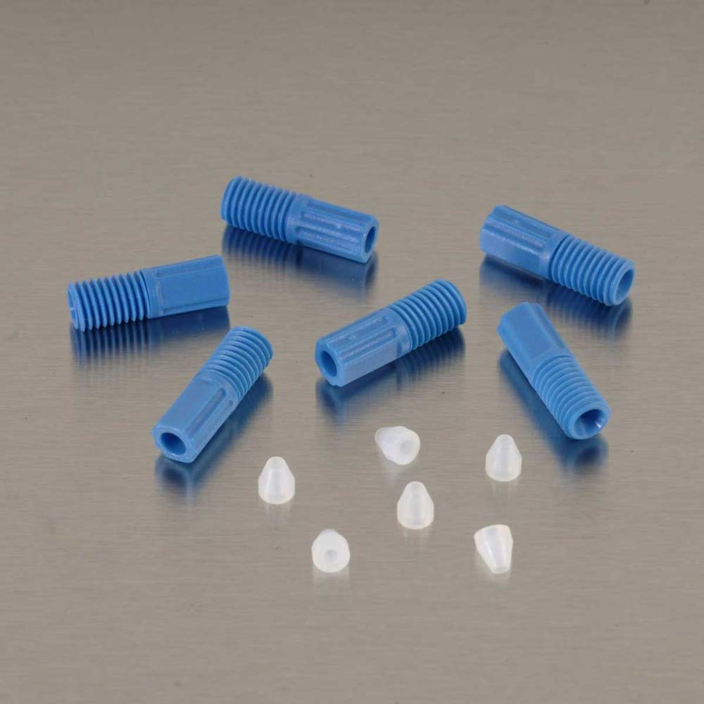 Justrite 28188 Tefzel Hard Wall Tubing Compression Fitting with Ferrules, 1/16