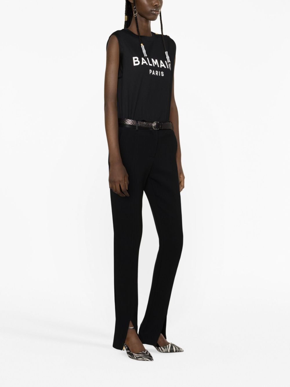 Balmain Black Women's Tops - Elegant & Stylish Blouse for Casual, Office & Party Wear